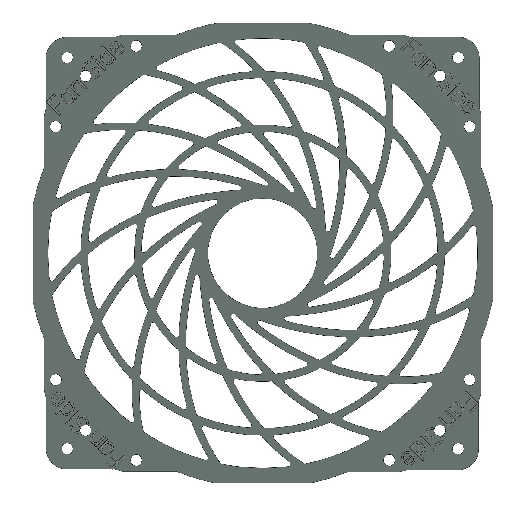 High-efficiency Noctua 200mm fan grill