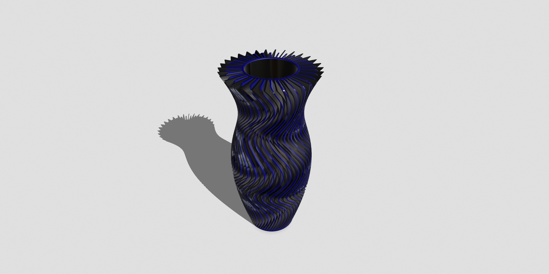 Blue & Black vase spiral