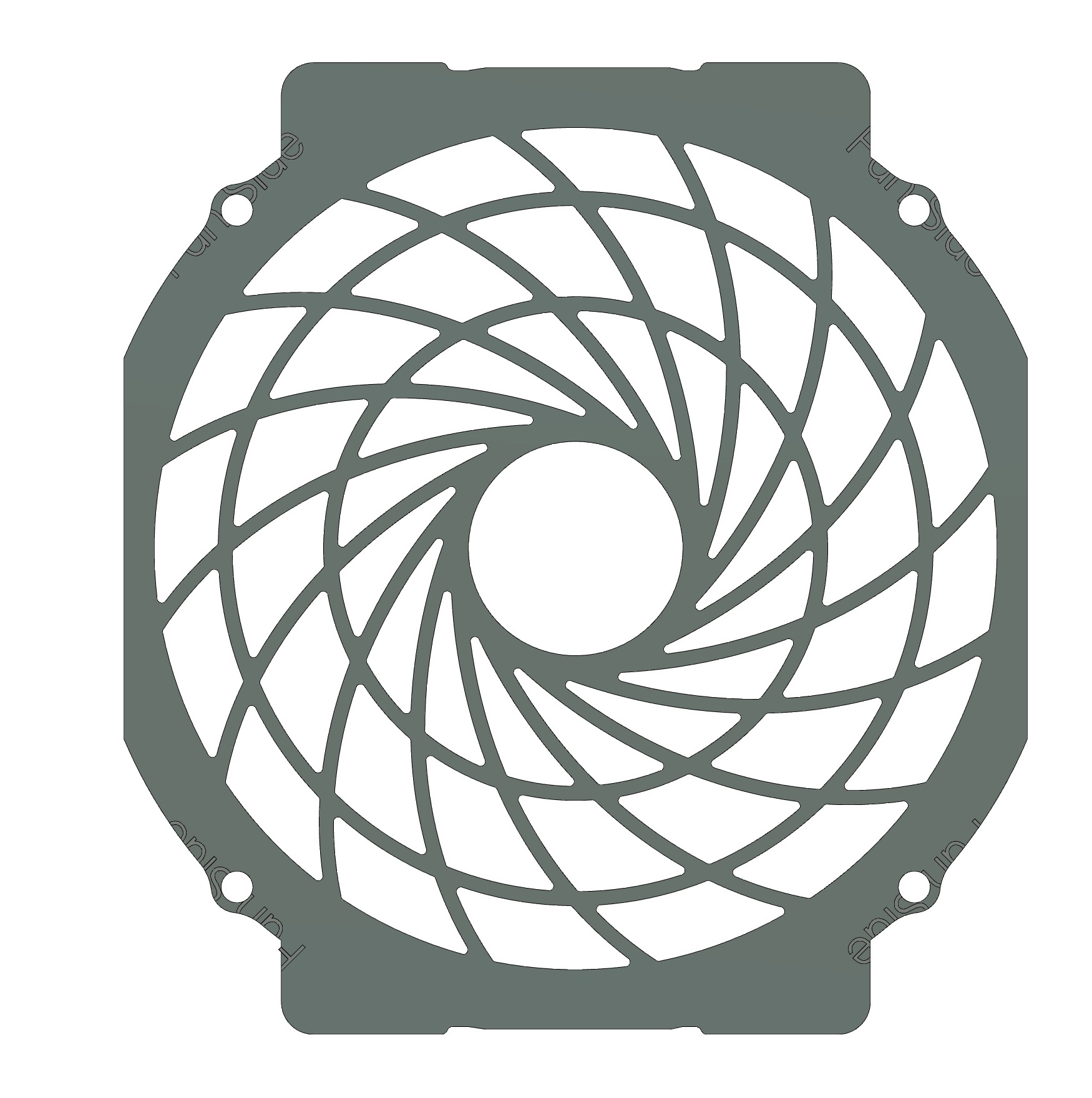 High-efficiency Noctua 150mm fan grill
