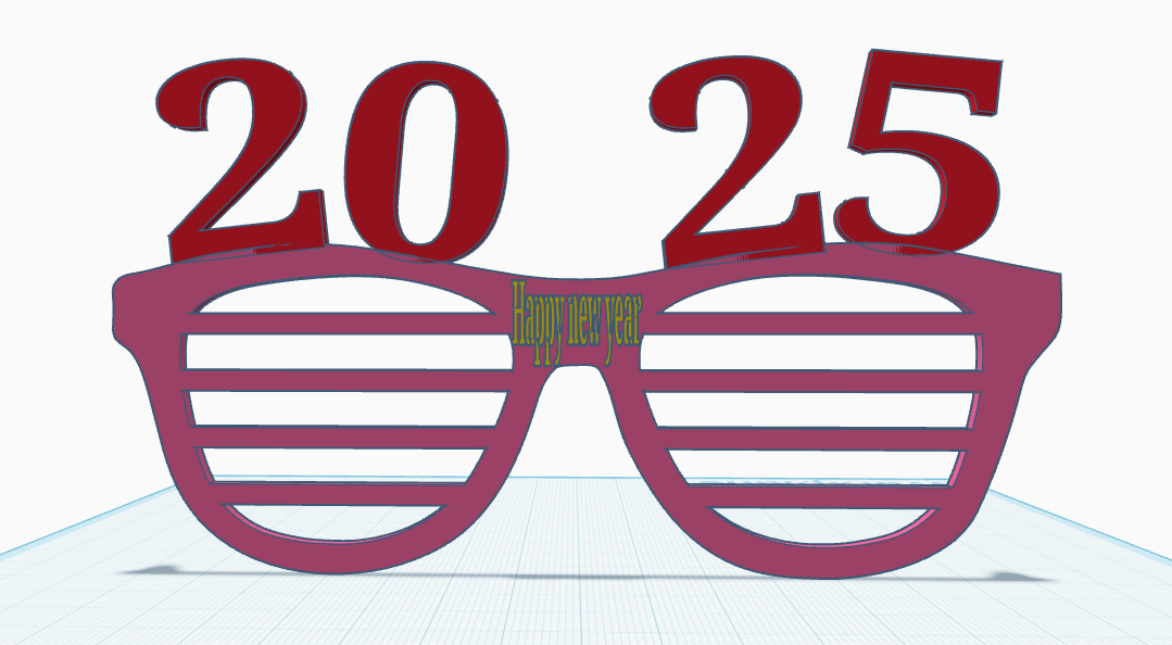 New year glasses 2025