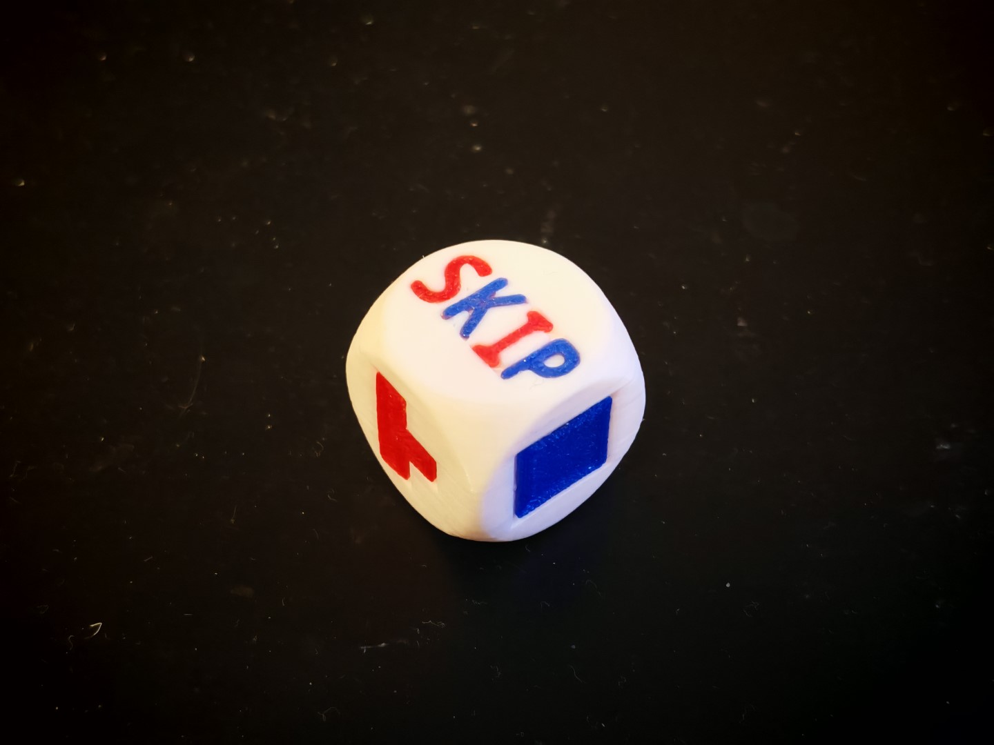 D6 die with SKIP for Balance Tetris