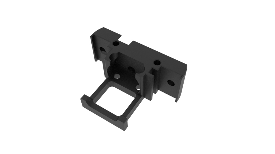 DB_Mount_CrealityMK8 v2 with proper insert cutouts — miniatura 2
