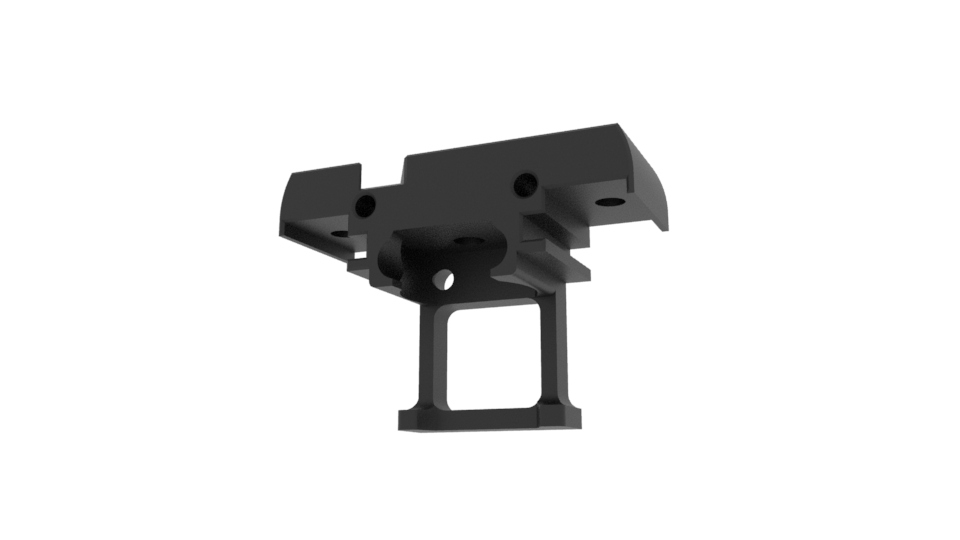 DB_Mount_CrealityMK8 v2 with proper insert cutouts — miniatura 3