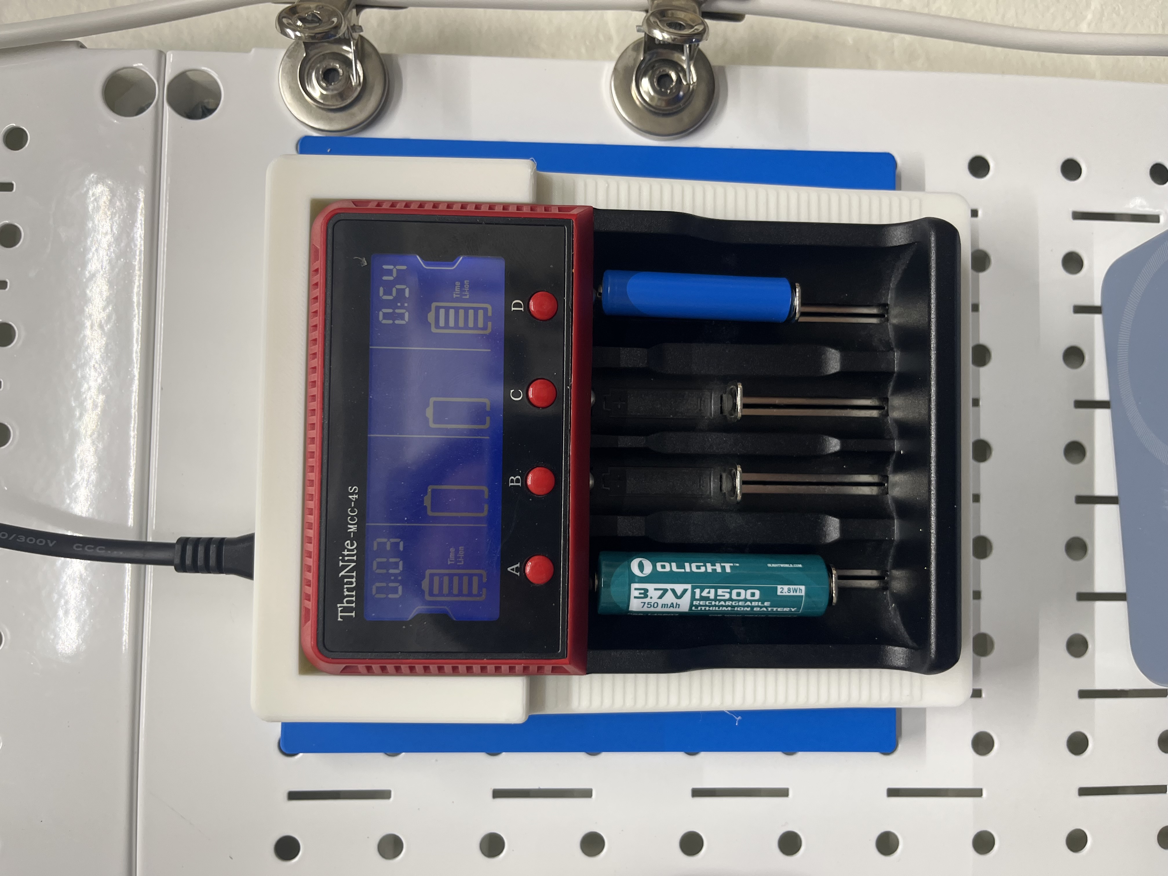 Thrunite Battery Charger Wall Mount for Wall Control PegBoard
