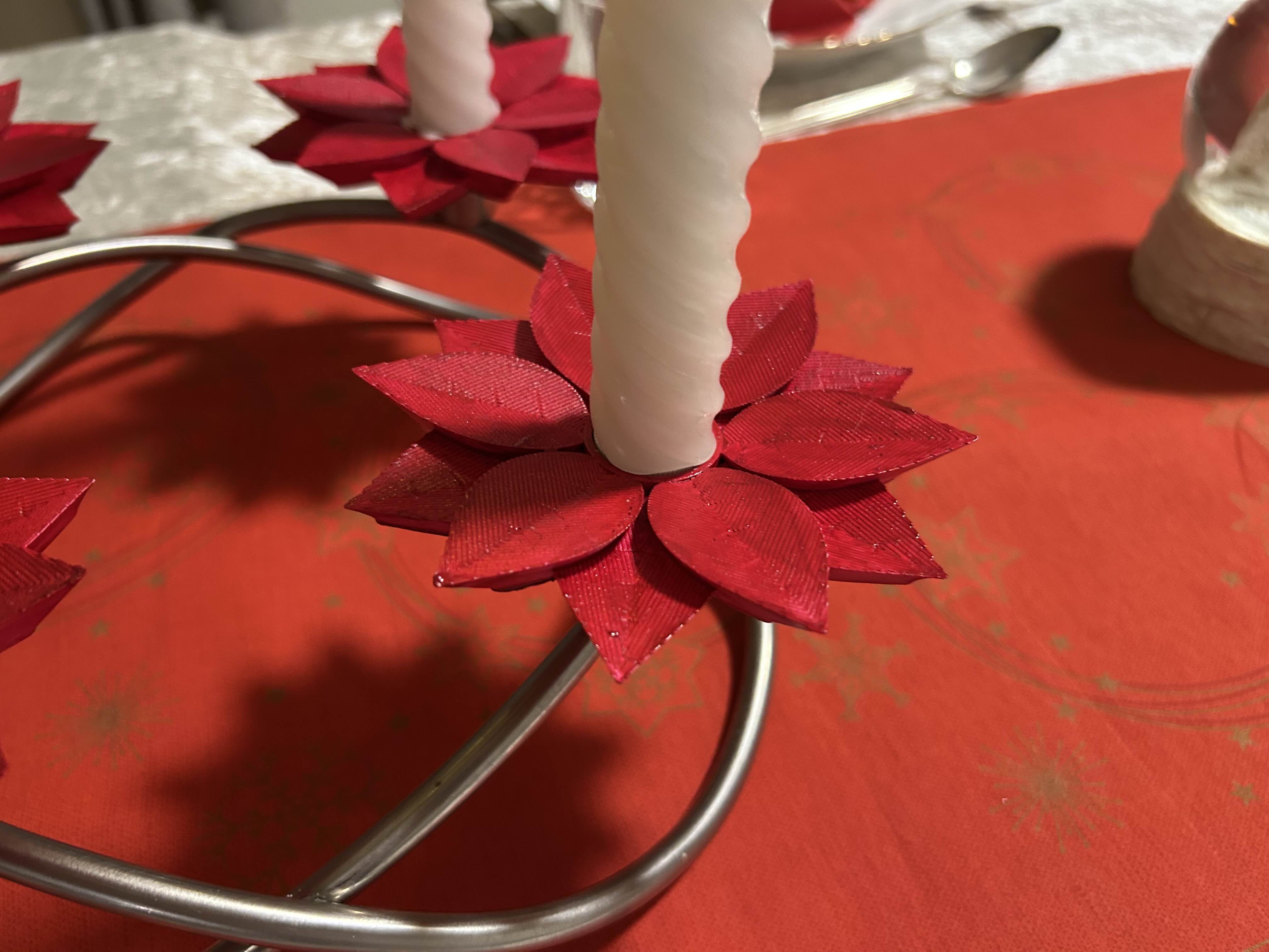 Poinsetta Candle Cuff