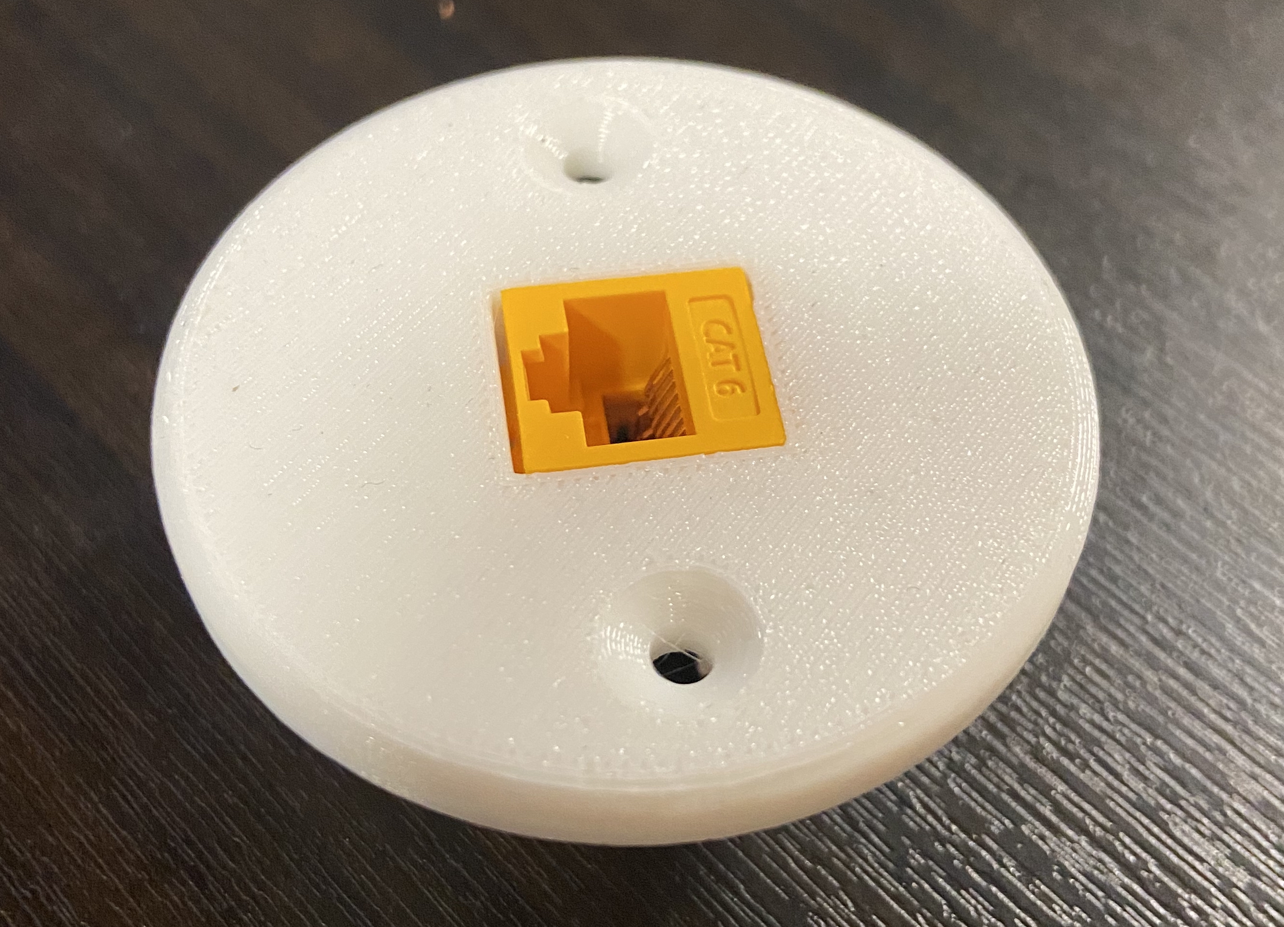 Round Keystone Wall Plate for CAT6 Jack