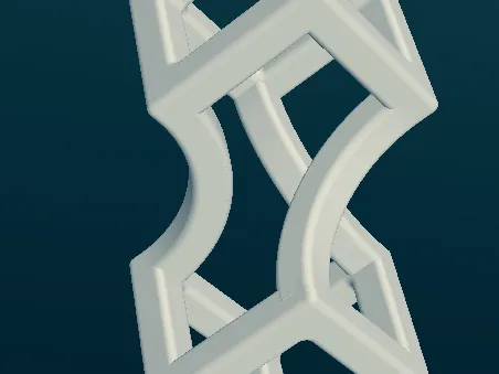 Twisted reality cubes sculpture.