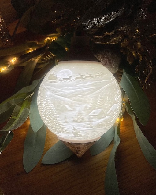 Christmas Light up lithophane bauble