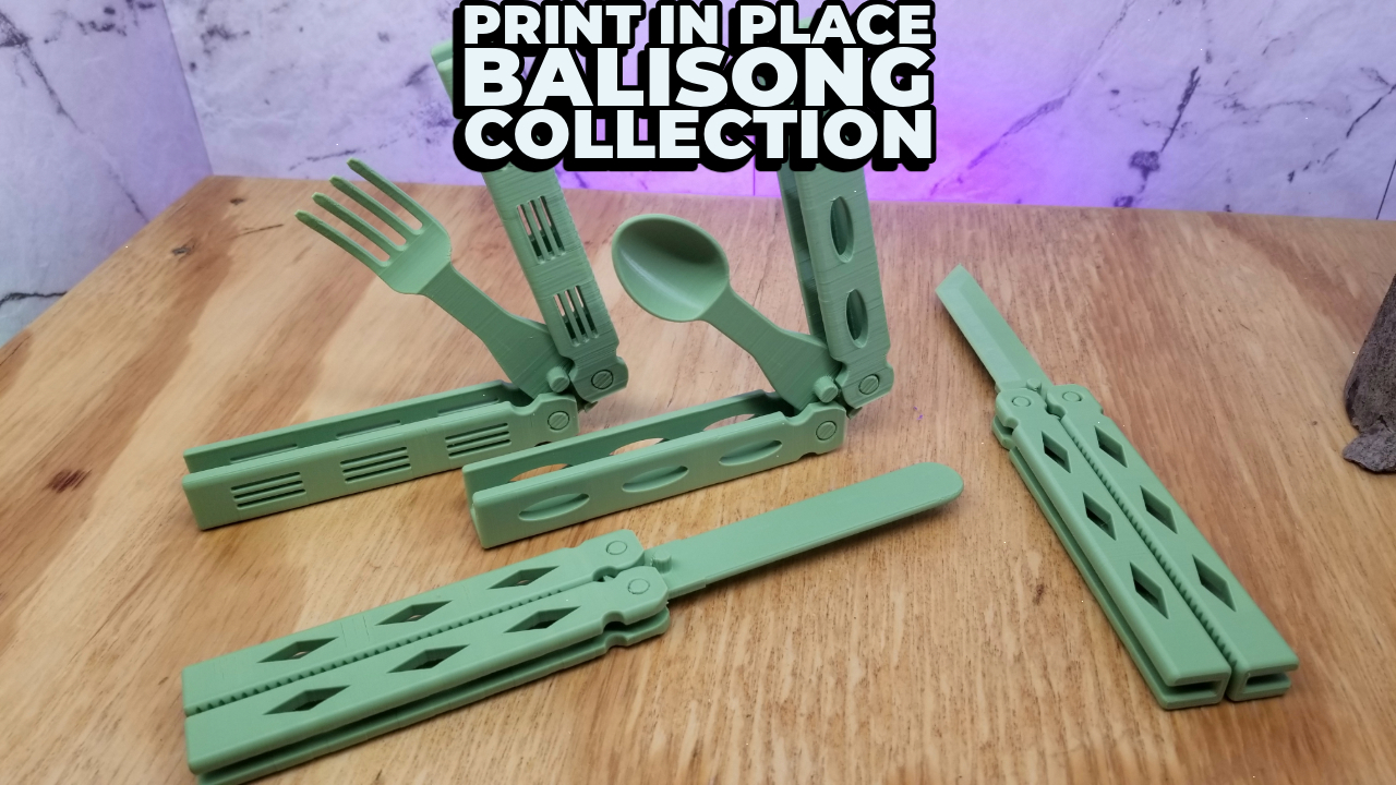 Butterfly/Balisong Collection - Print in Place! Including SPORK!