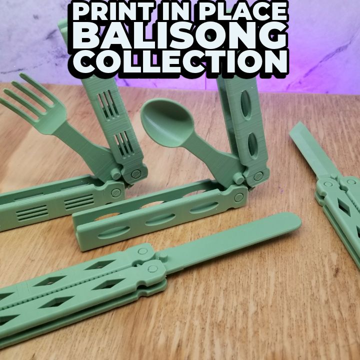 Butterfly/Balisong Collection - Print in Place! Including SPORK! by ...