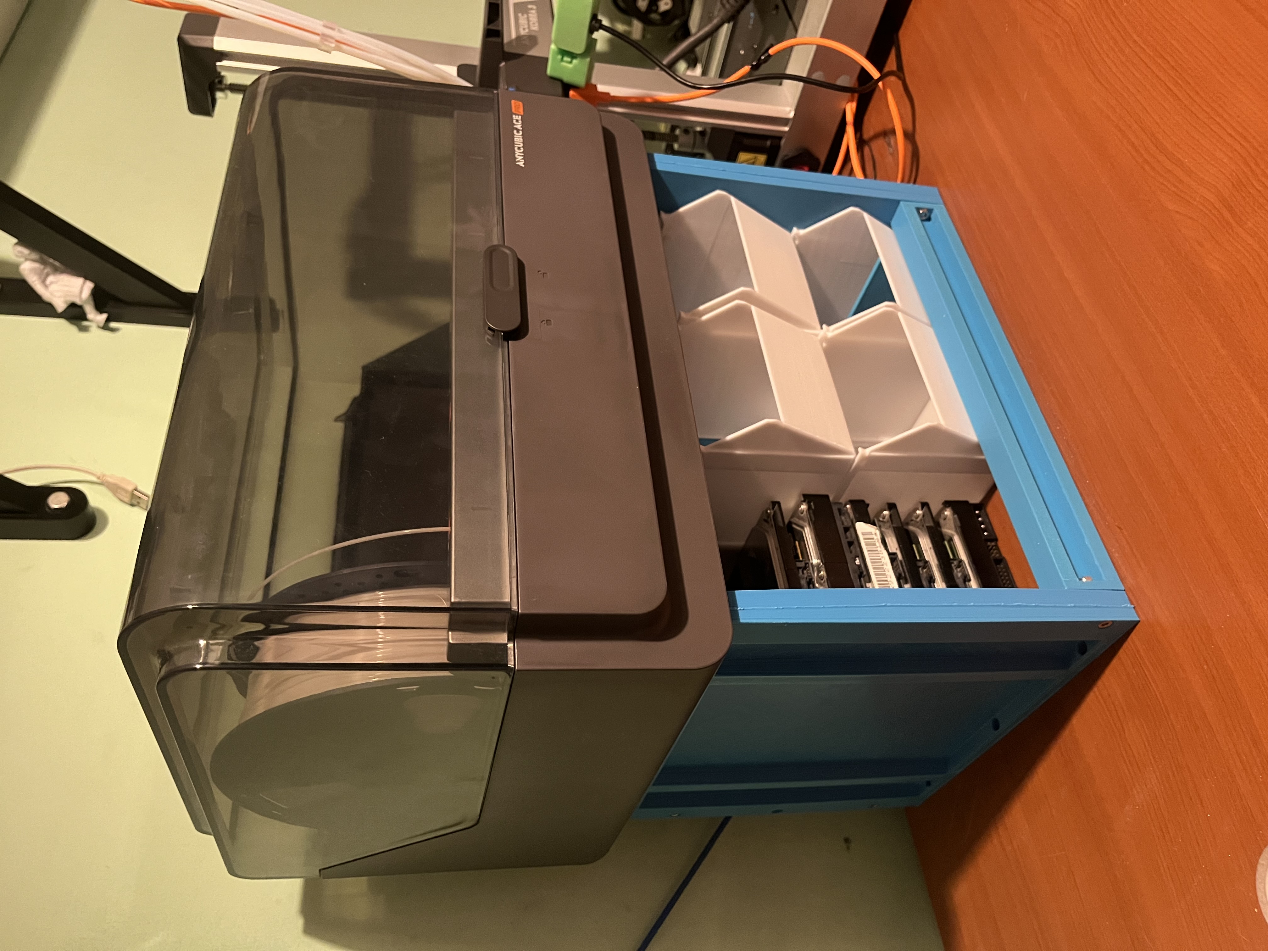 Professional shelf for ACE for Kobra 3 combo with modular containers