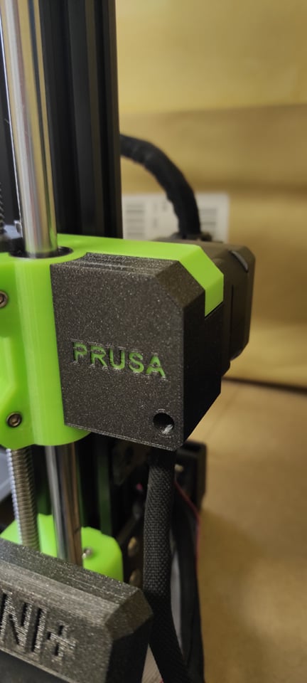 X axis motor cover for Mini Bear With Prusa text