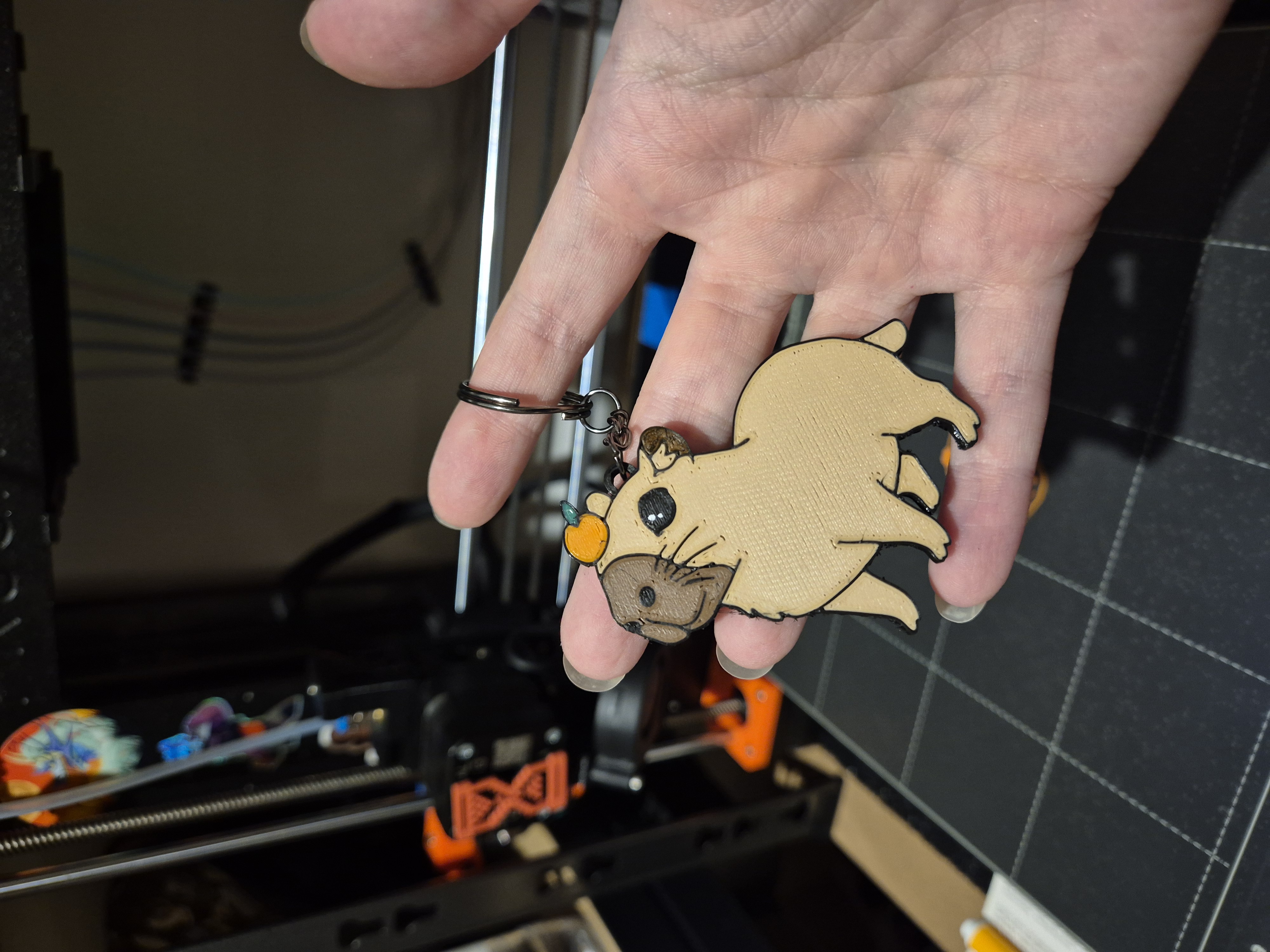 Miniatura 2 do modelo 3D Capybara Keychain