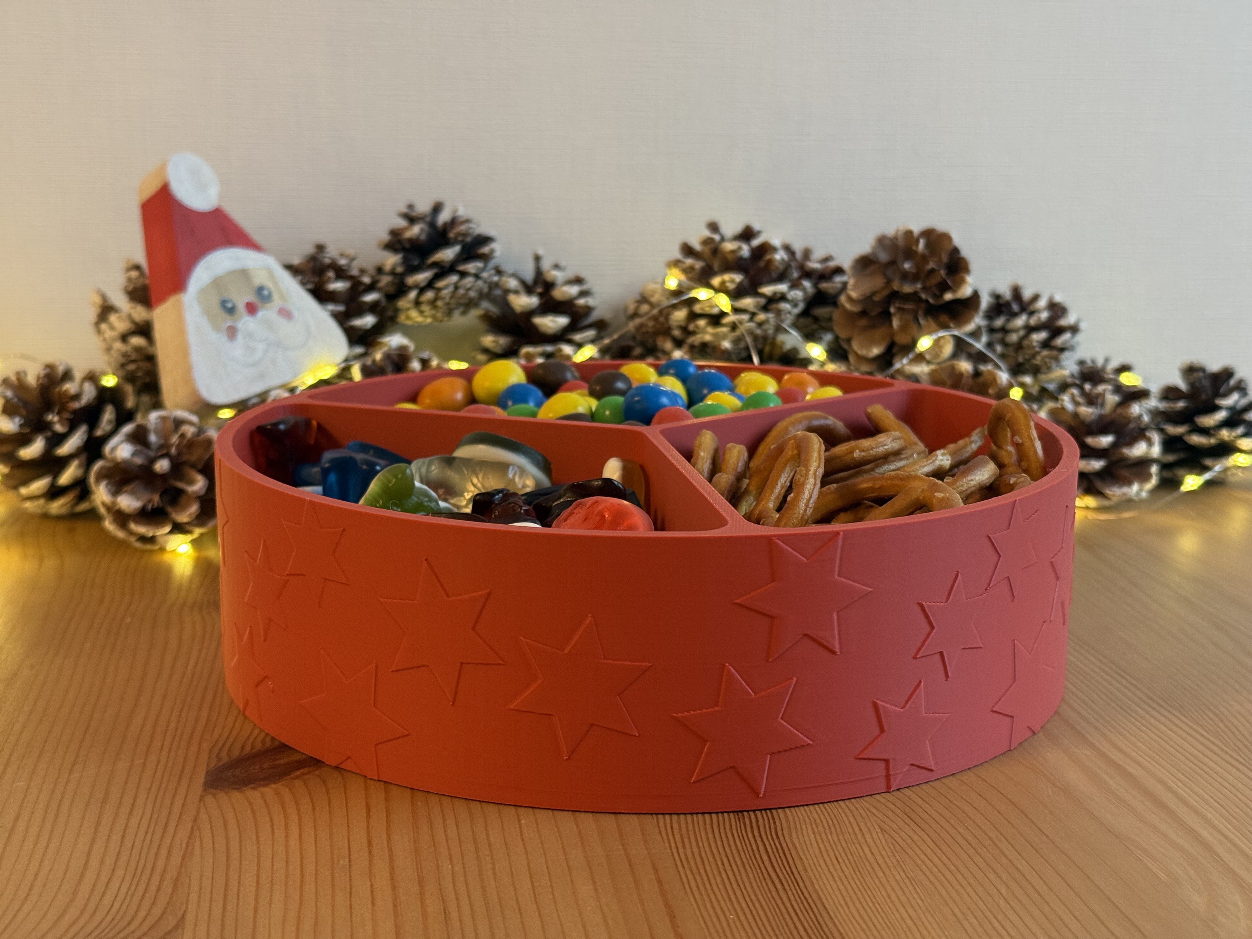 Christmas Candy Bowl (3 compartments)