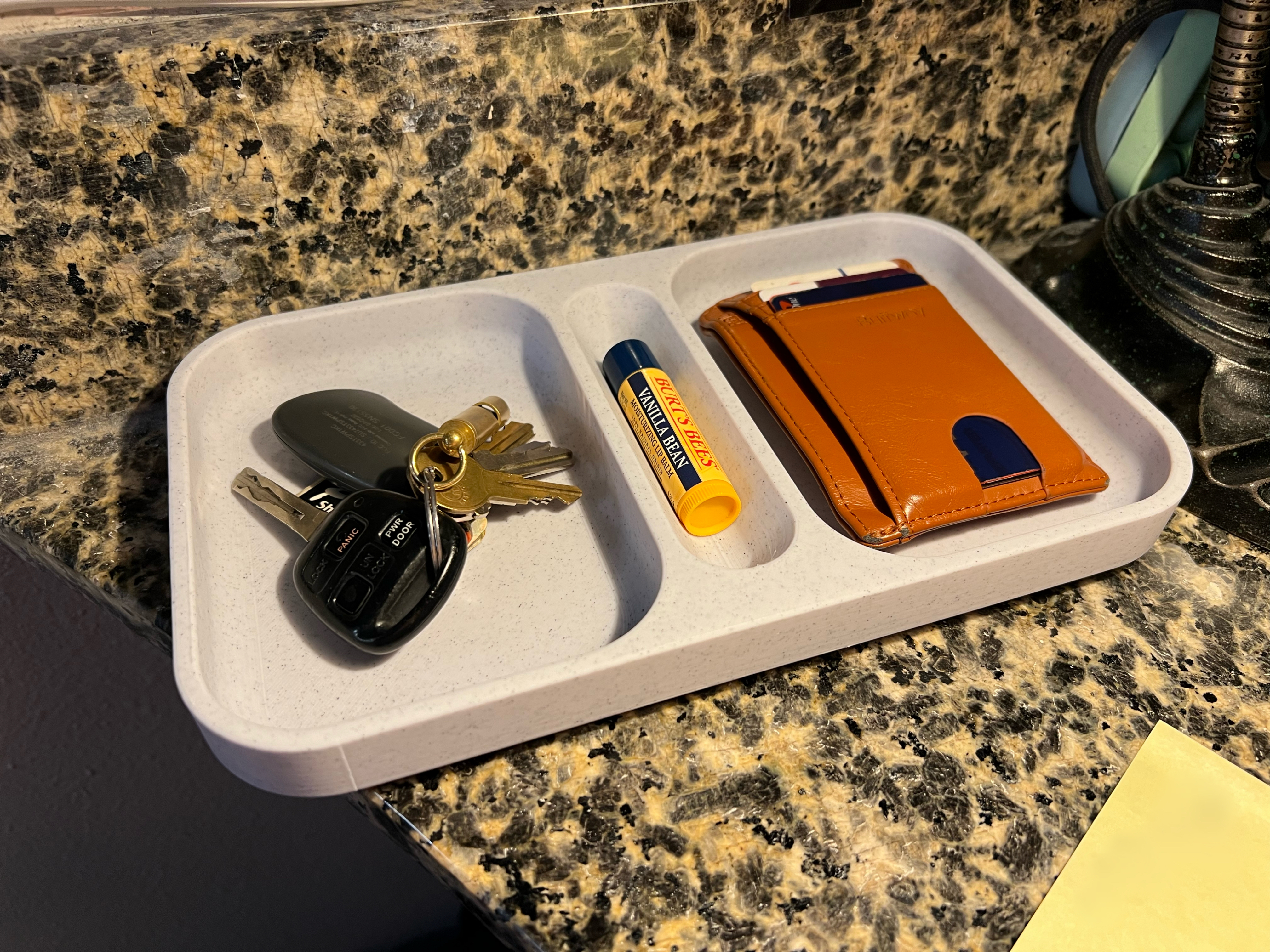 Keys, Wallet, and Chapstick Tray