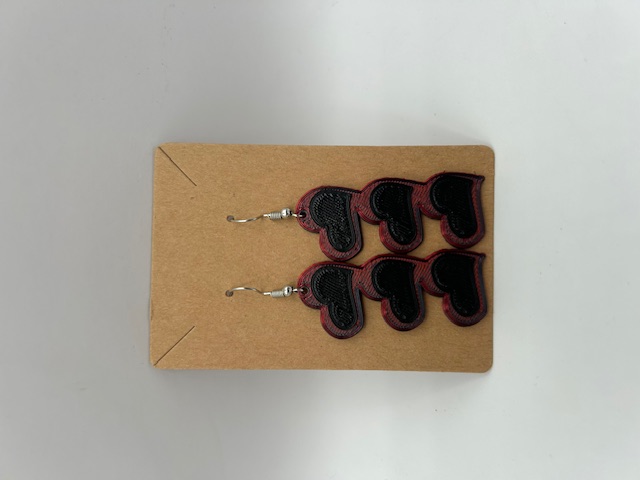 Triple Heart Earrings