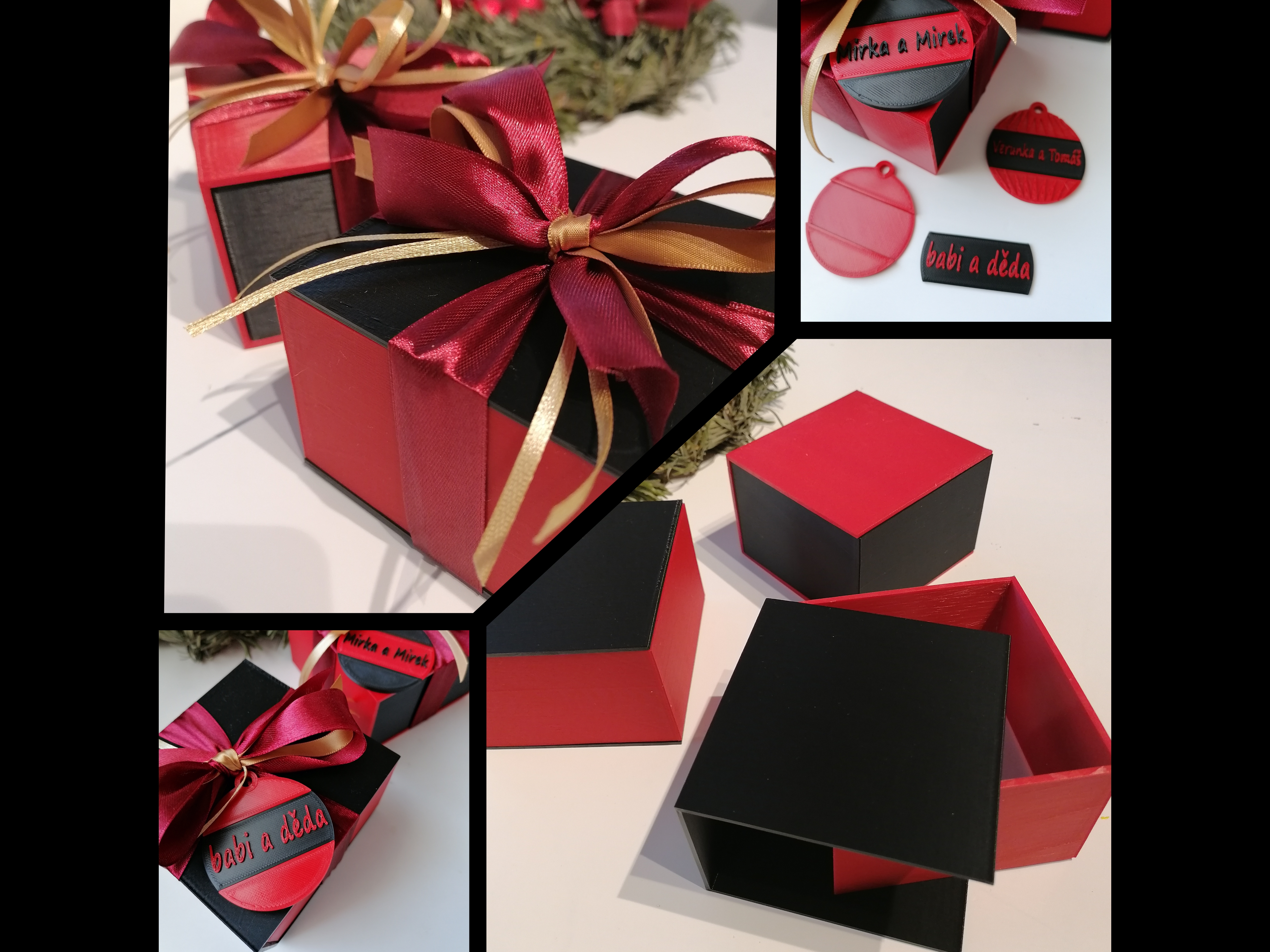 Plug-in box with name tag/Zásuvná krabička se jmenovkou