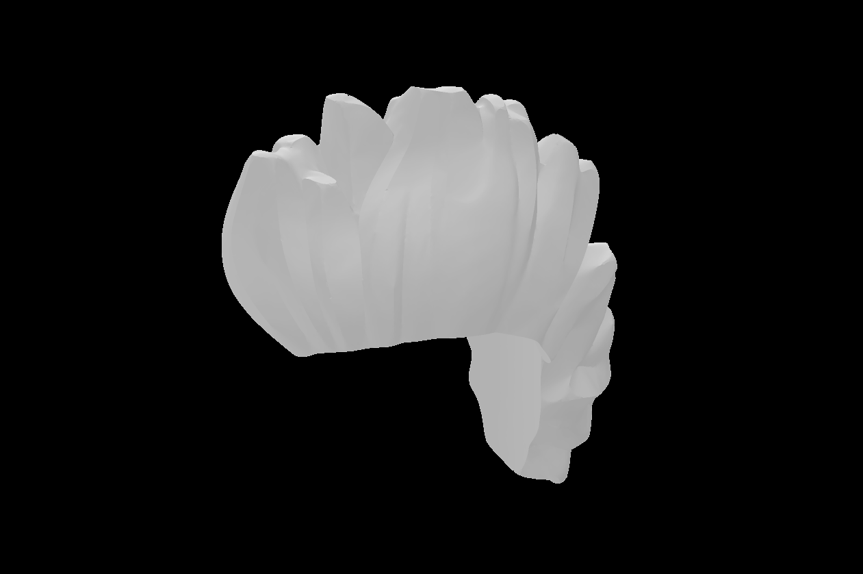 Lego Compatible (3758.dat) Minifig Hair Mohawk Wide and Wavy