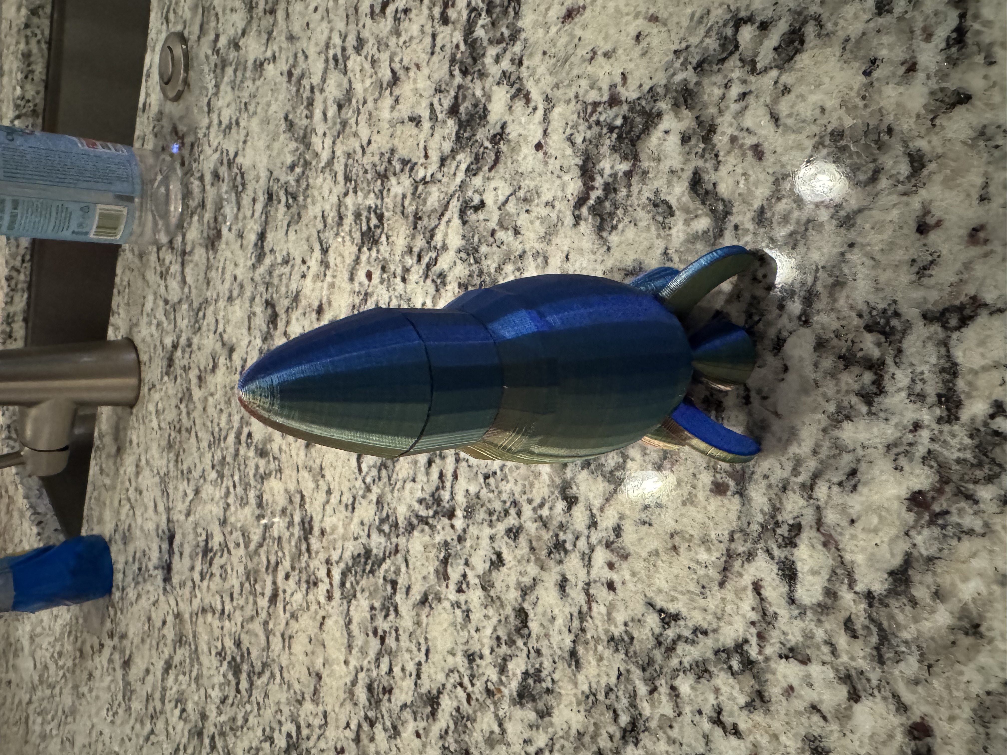 Separating rocket ship