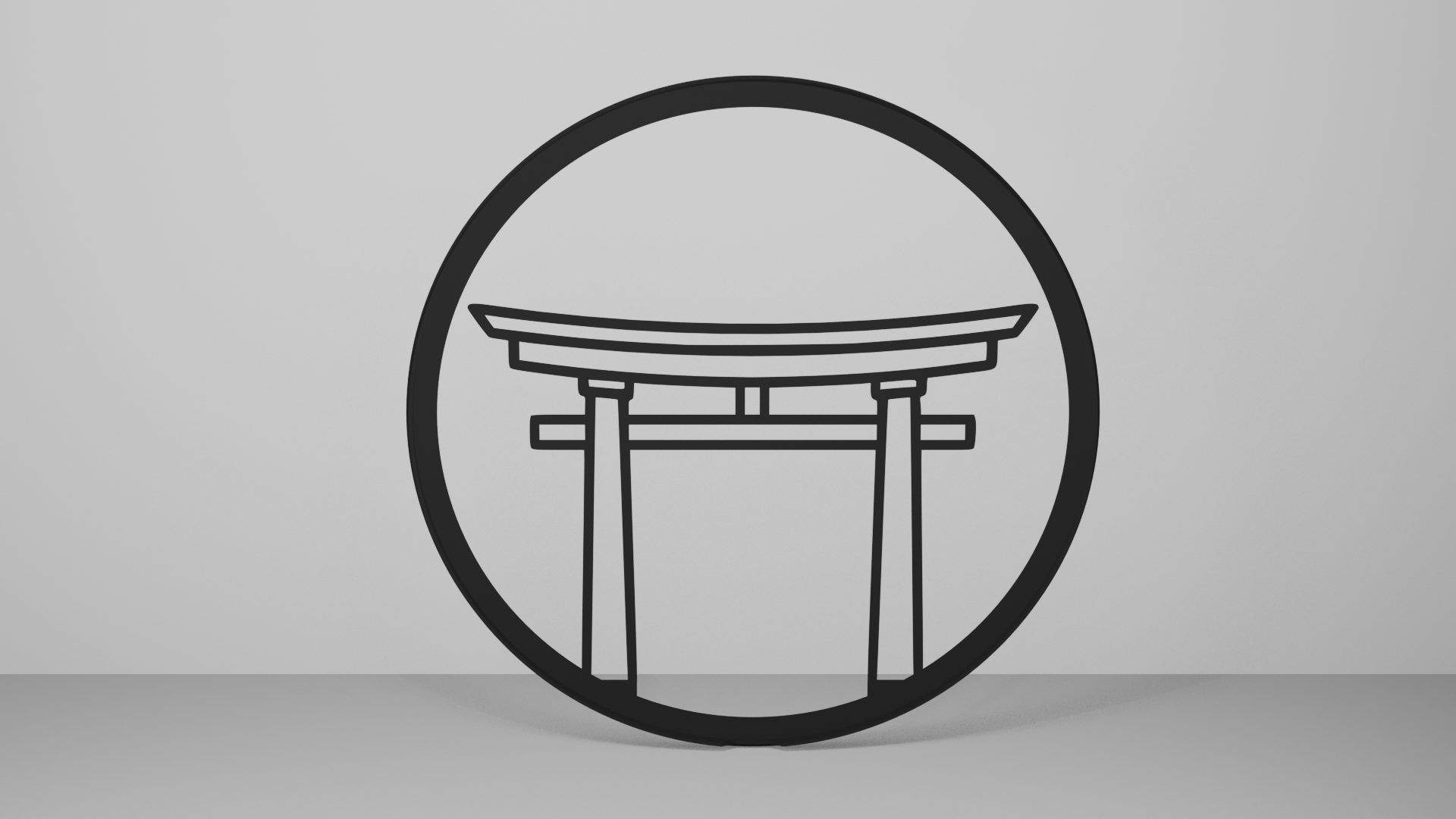Ring Lamp Torii Gate Cover 3D model thumbnail