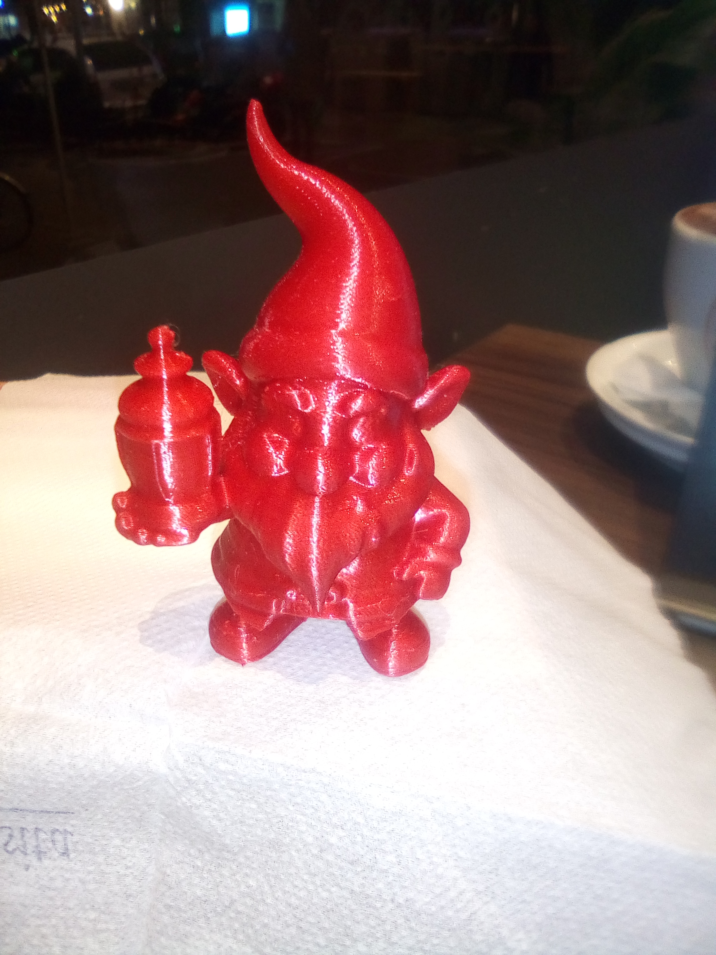 funny dwarf with lantern