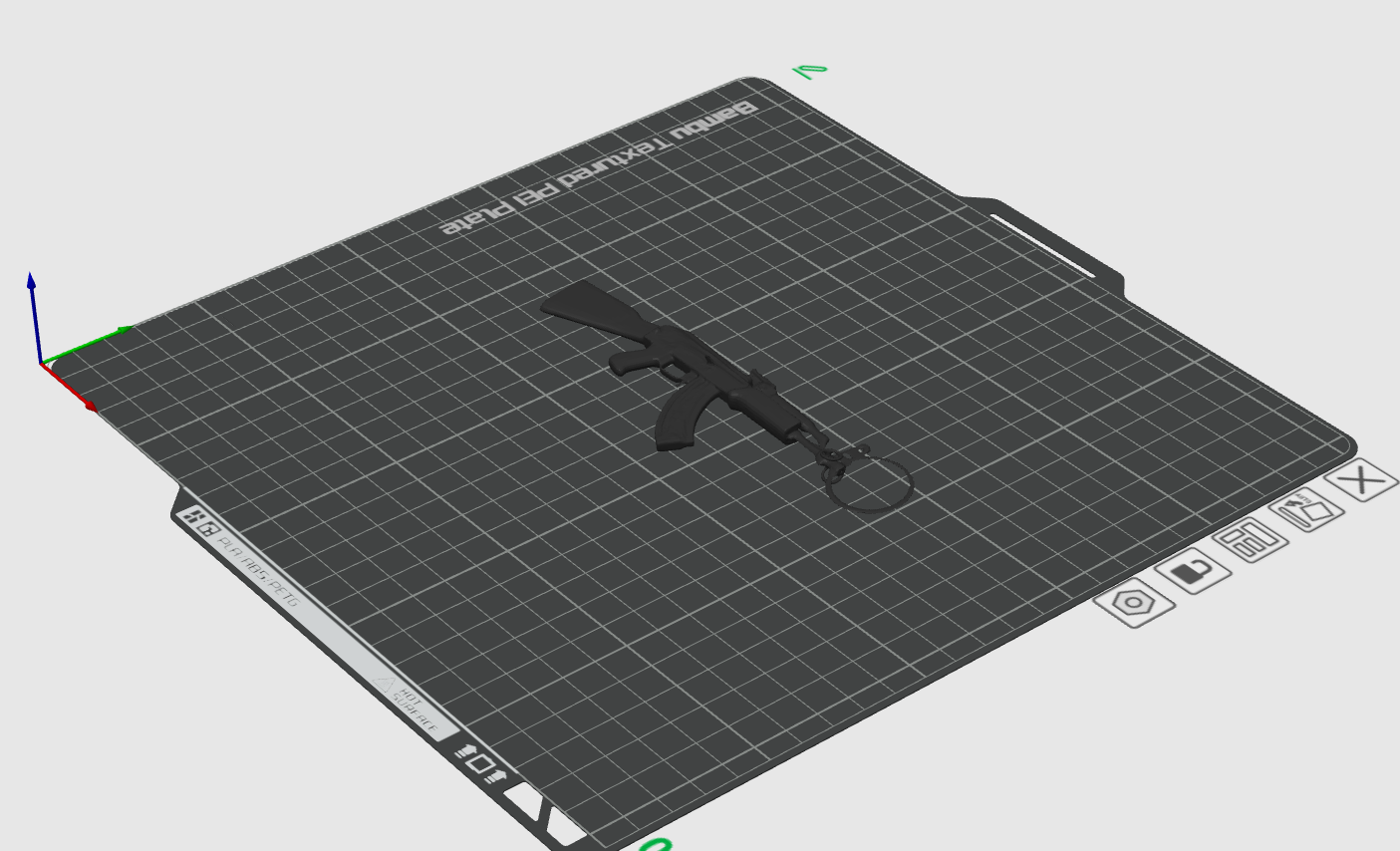 Miniatura 2 do modelo 3D AK47 Keychain