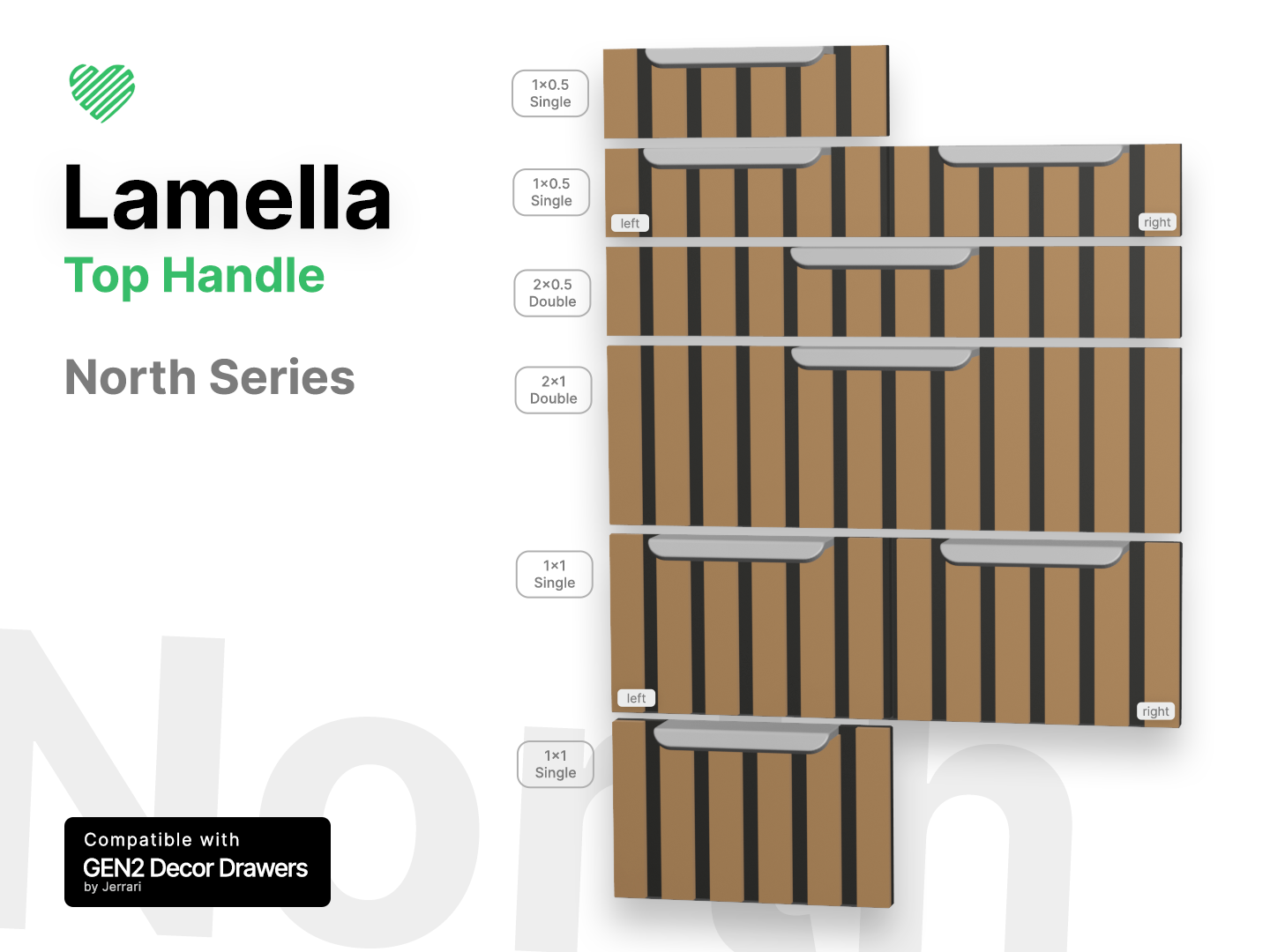 GEN2 Decor - Lamella Faceplates - North Series