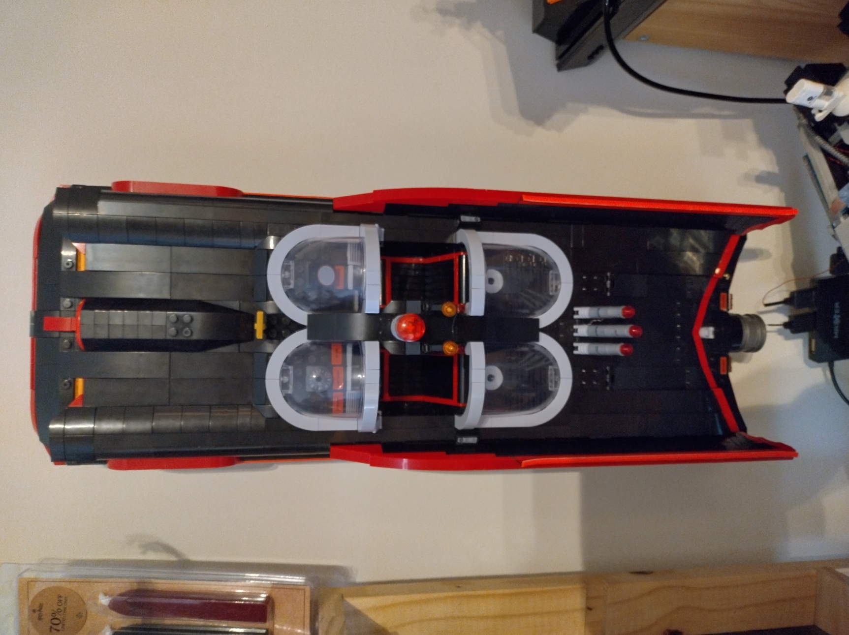 Lego  76328: The 1966 Classic TV Series Batmobile vertical wall mount