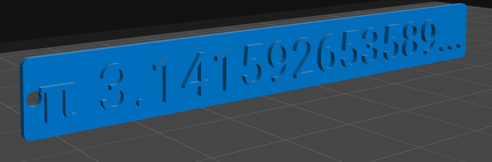 PI number keychain tag