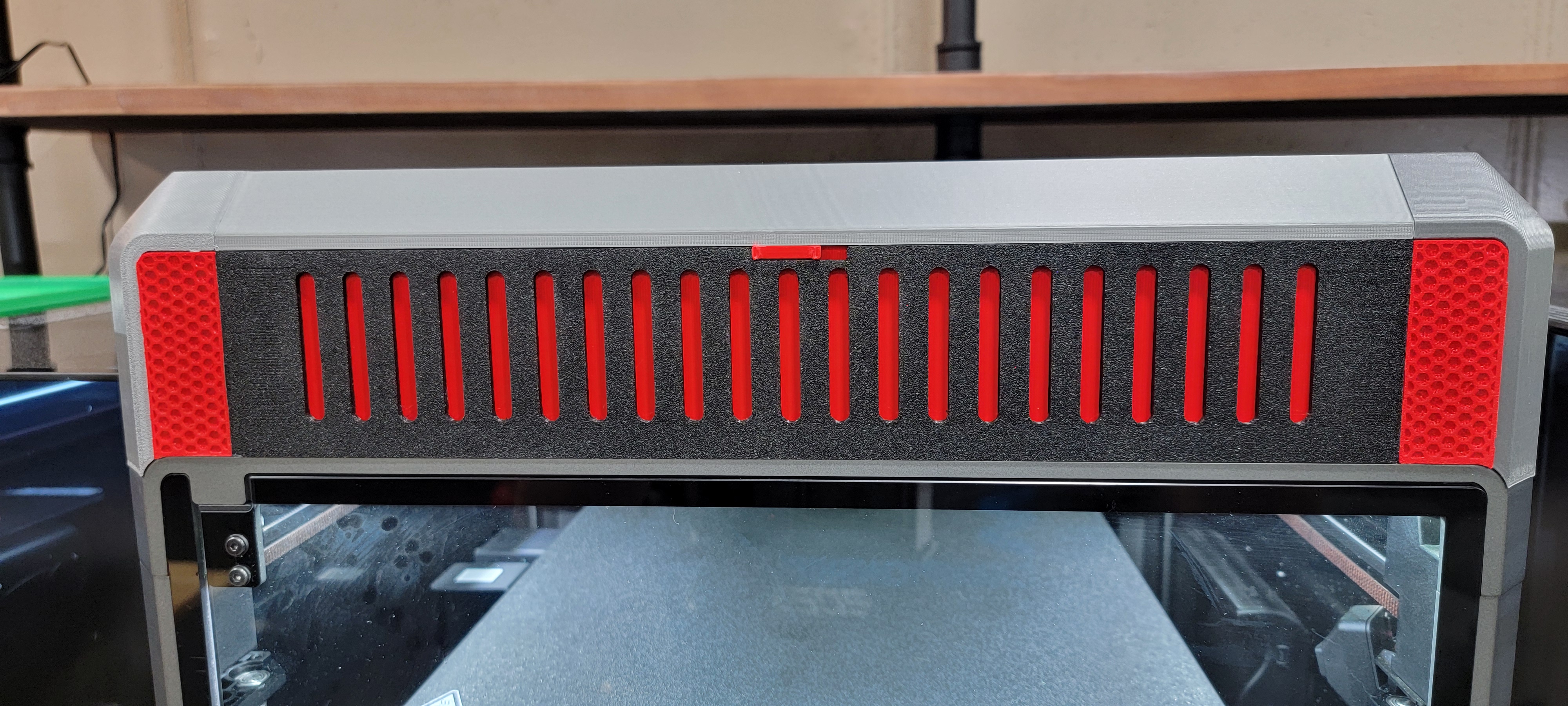 Two-part vent wall for CREALITY K1 MAX - LID RISER V3 3D model thumbnail