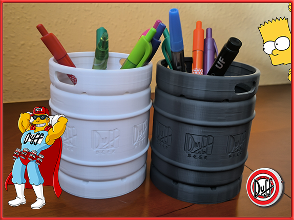 Barrel beer duff pencil holder