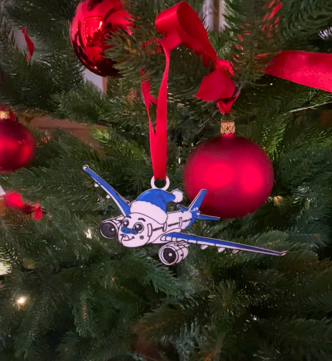 4 Color Airplane Ornament (Easy to print)