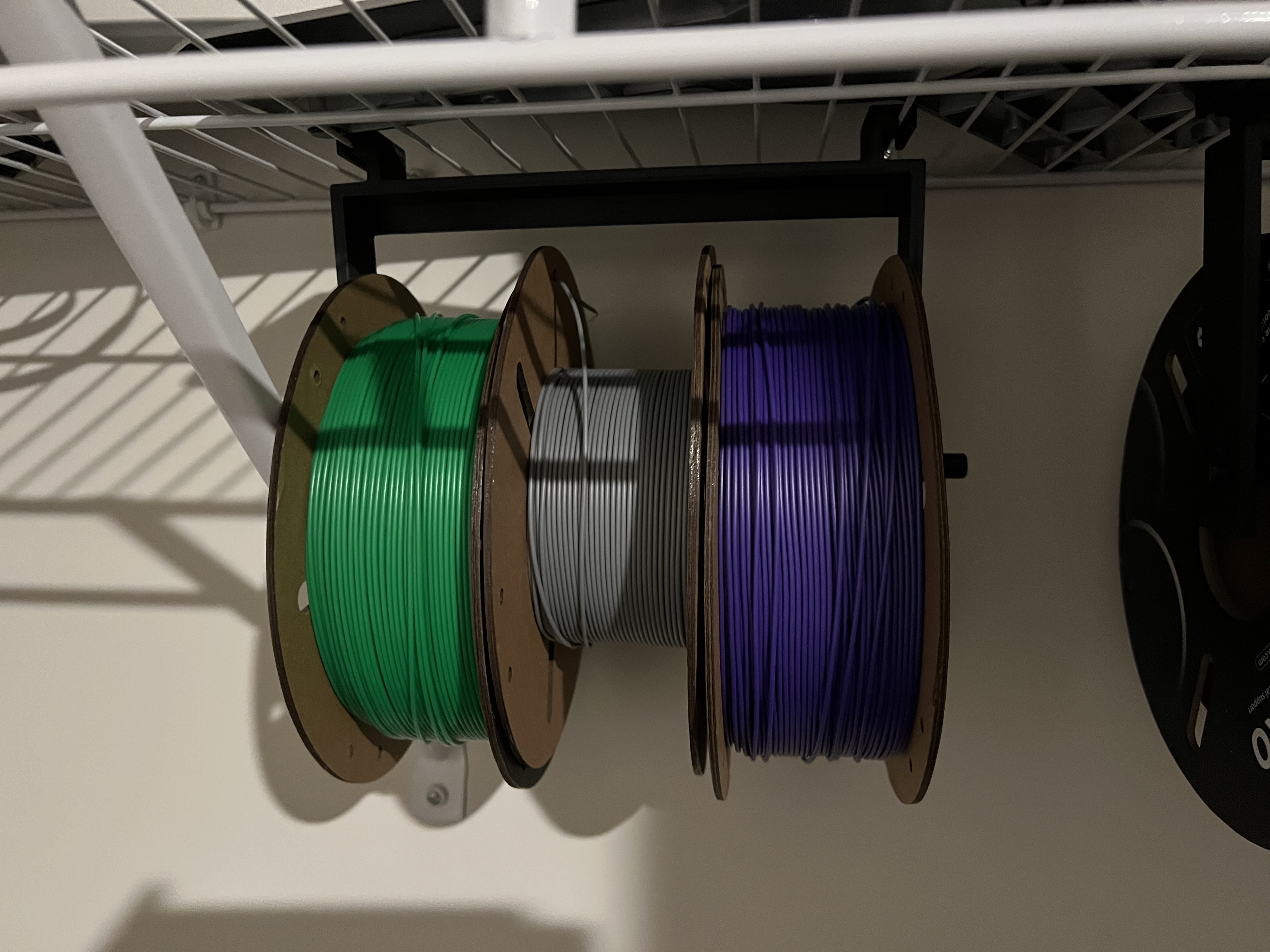 Spool Hanger for Closet Wire Rack - No Bolts