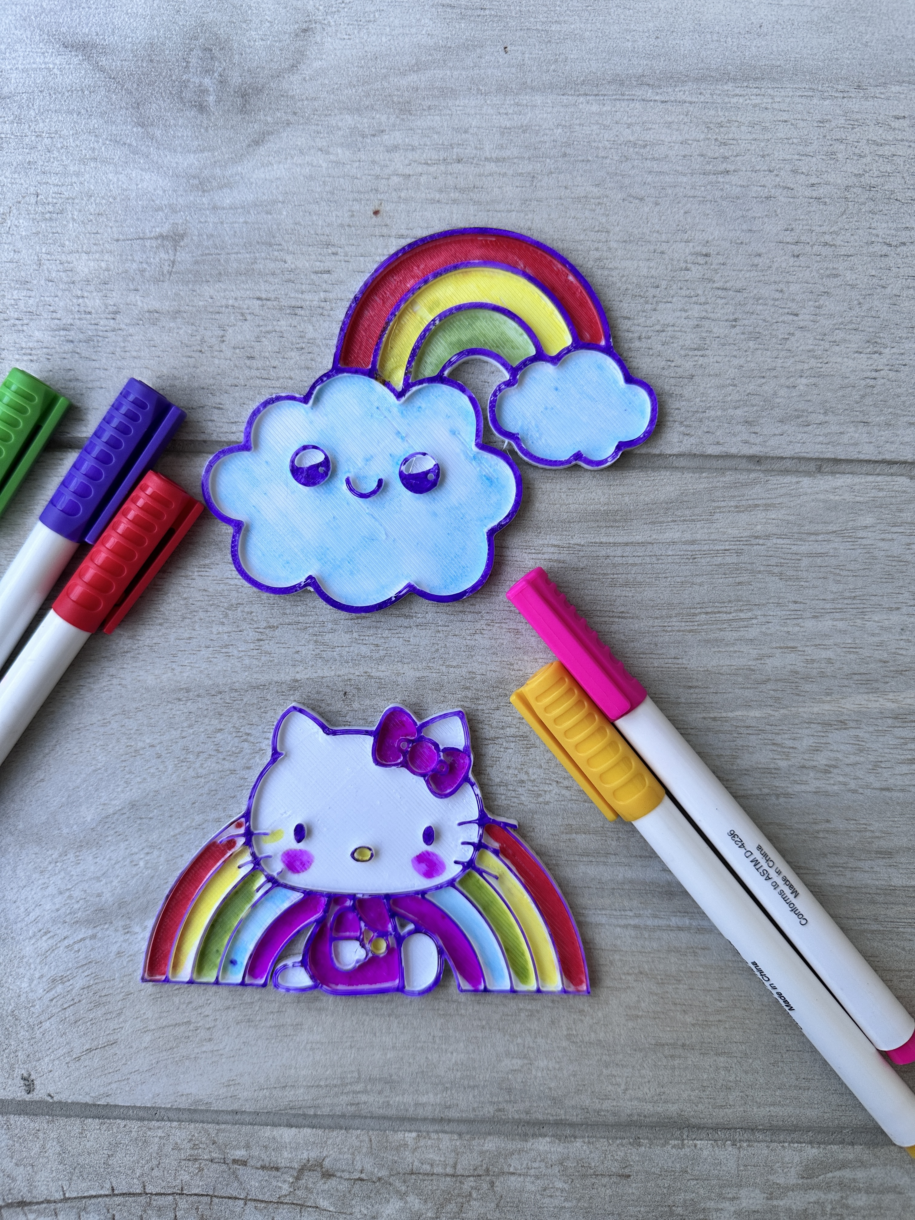 Cute Rainbow Colouring Set