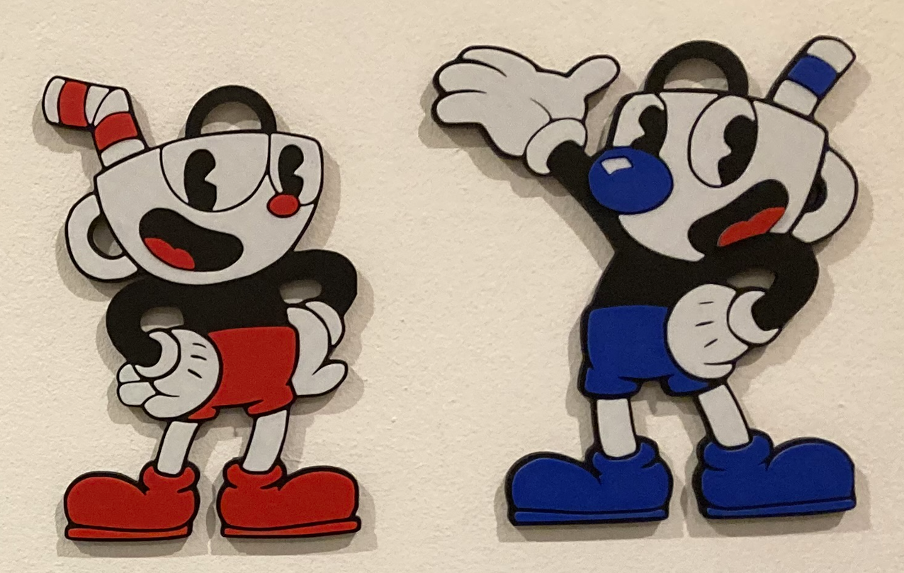Cuphead and Mugman to 15cm with color
