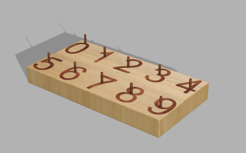 Miniatura 2 do modelo 3D number learning for children