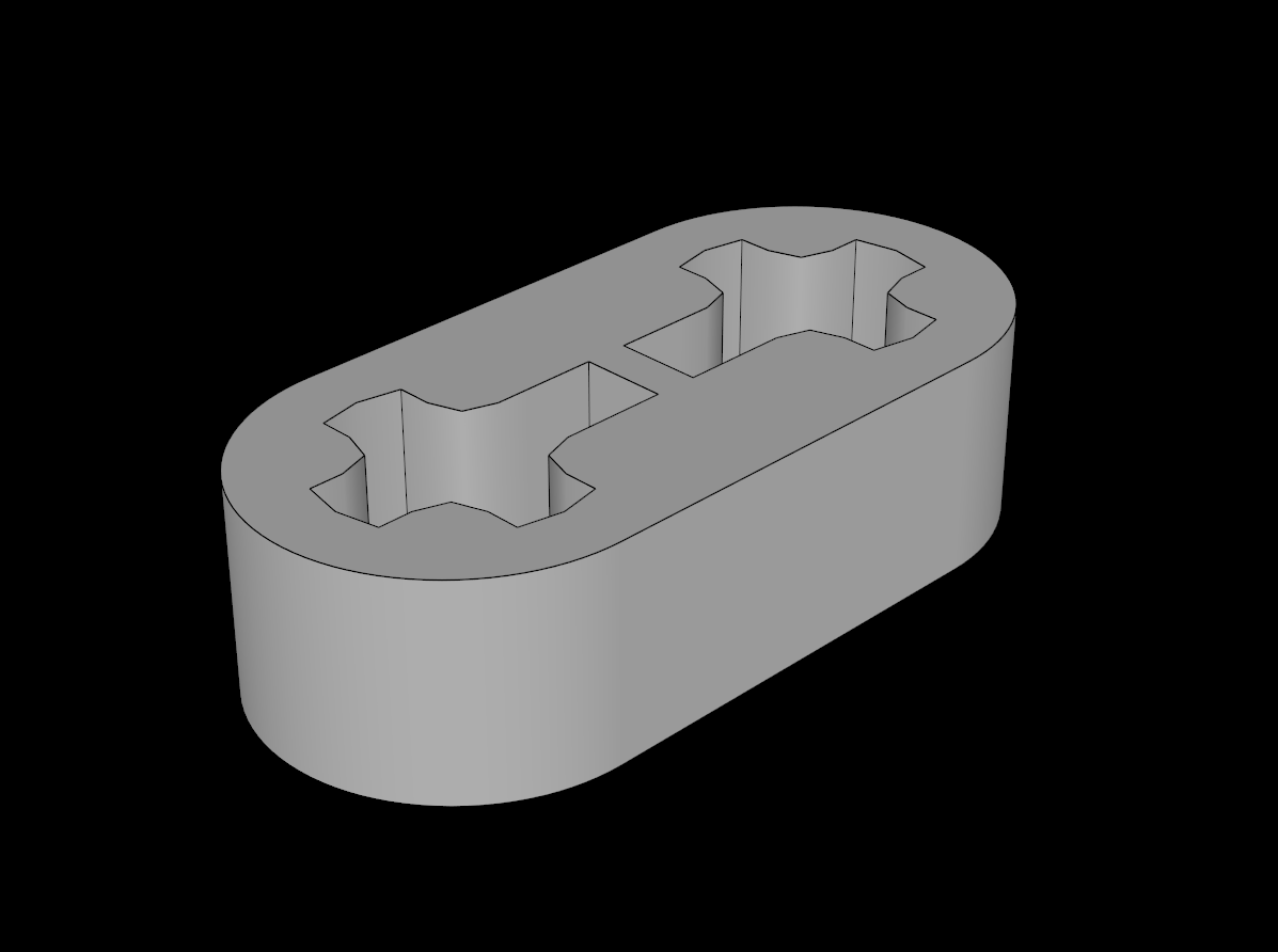 Lego Compatible (41677.dat) Technic Beam  2 x  0.5 Liftarm