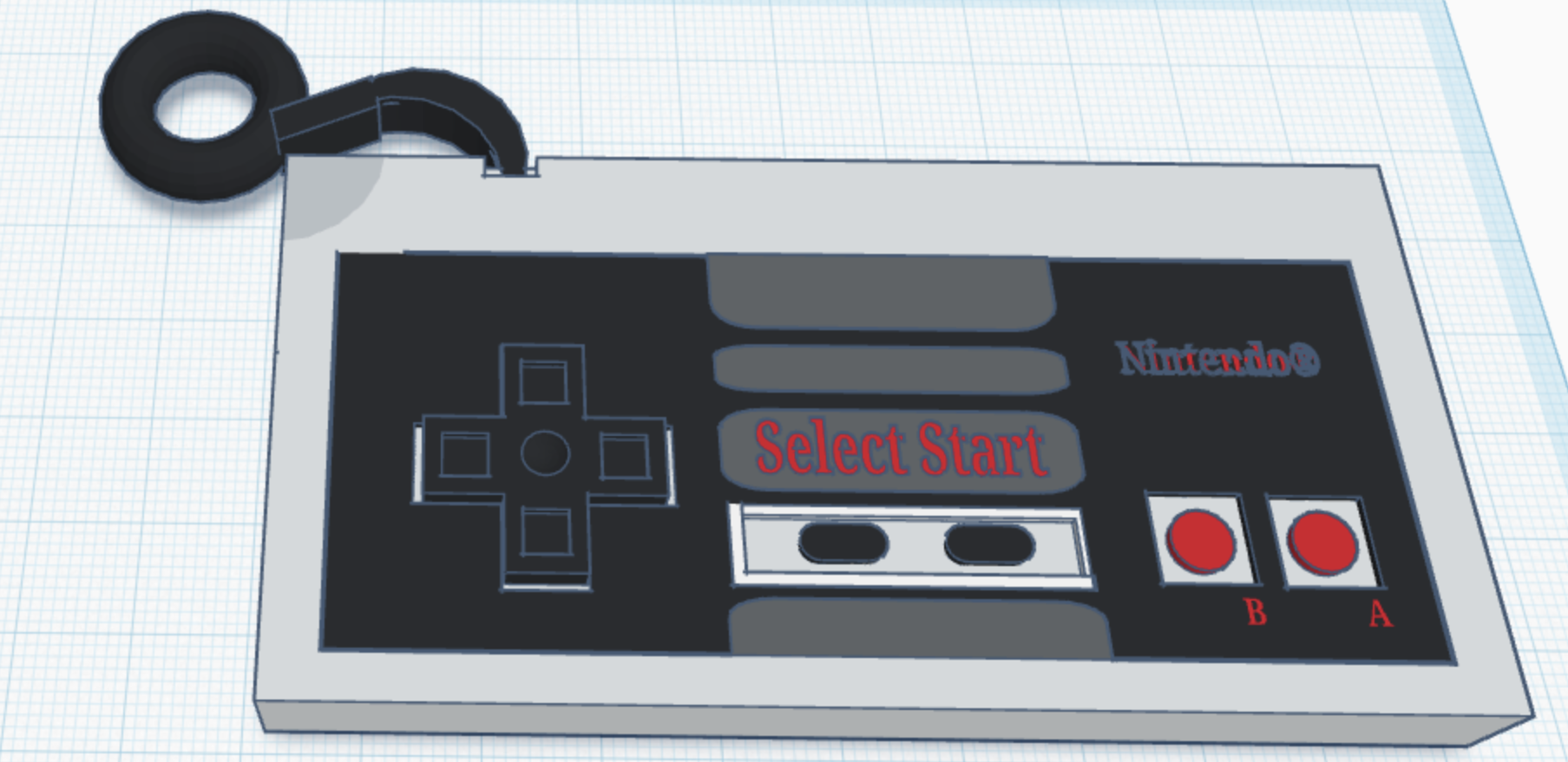 Miniatura 2 do modelo 3D NES Controller Keychain