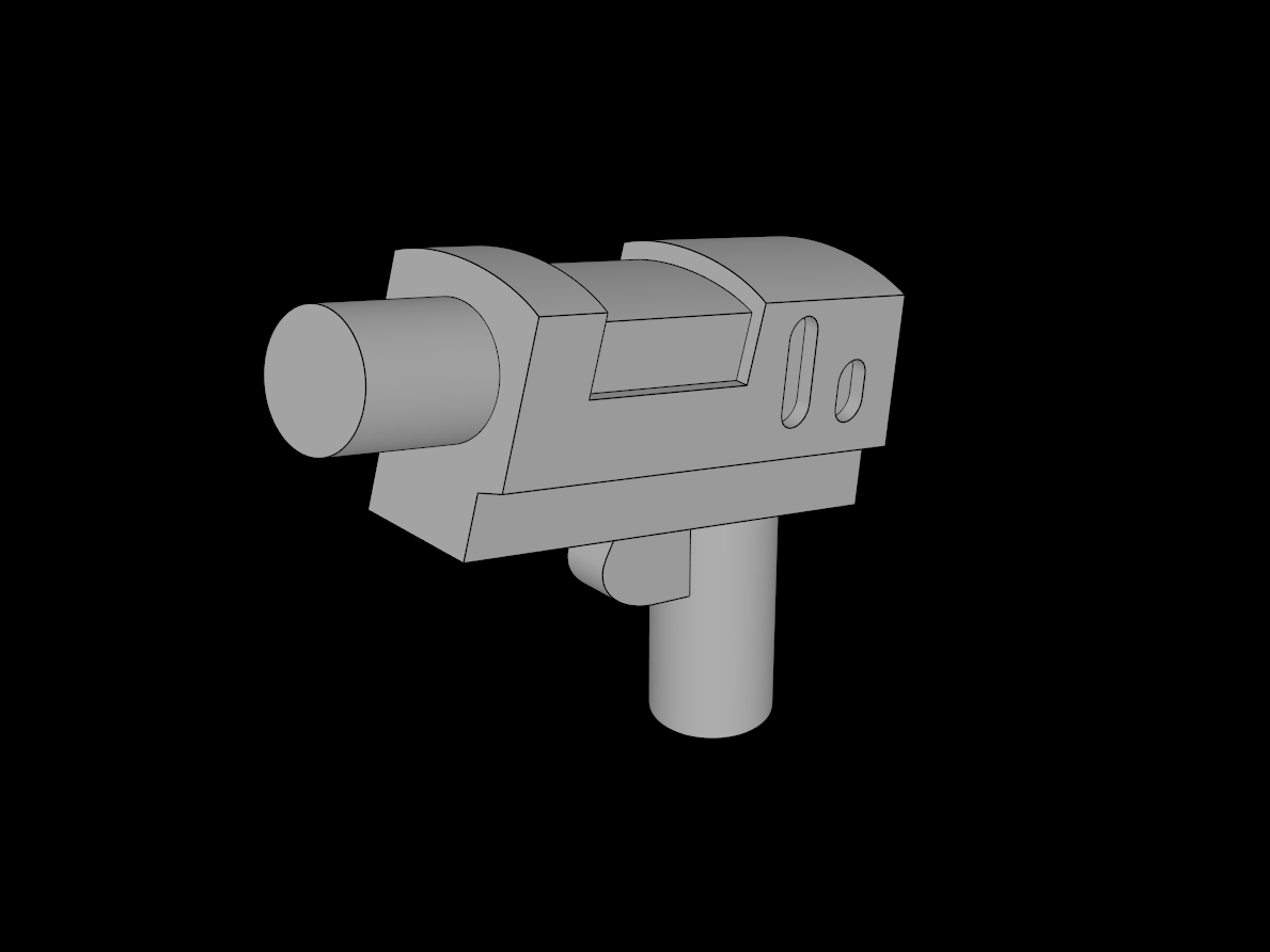 Lego Compatible (62885.dat) Minifig Gun Short Blaster