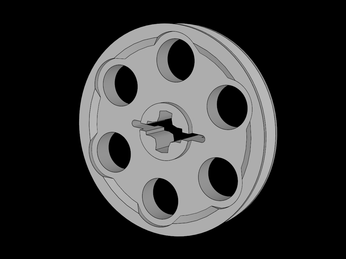 Lego Compatible (4185a.dat) Technic Wedge Belt Wheel - Not Reinforced