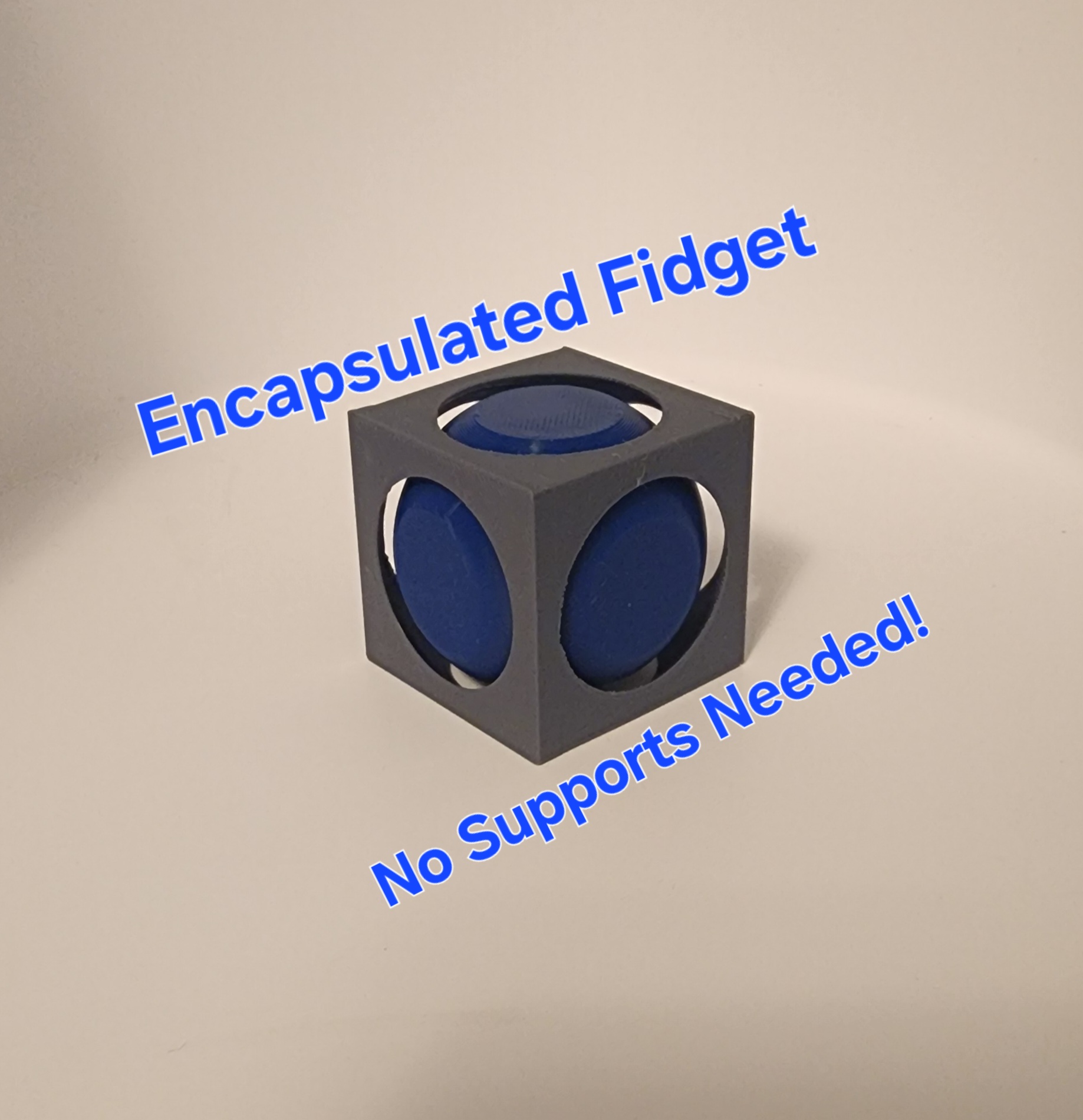 Encapsulated Ball in Cube Fidget