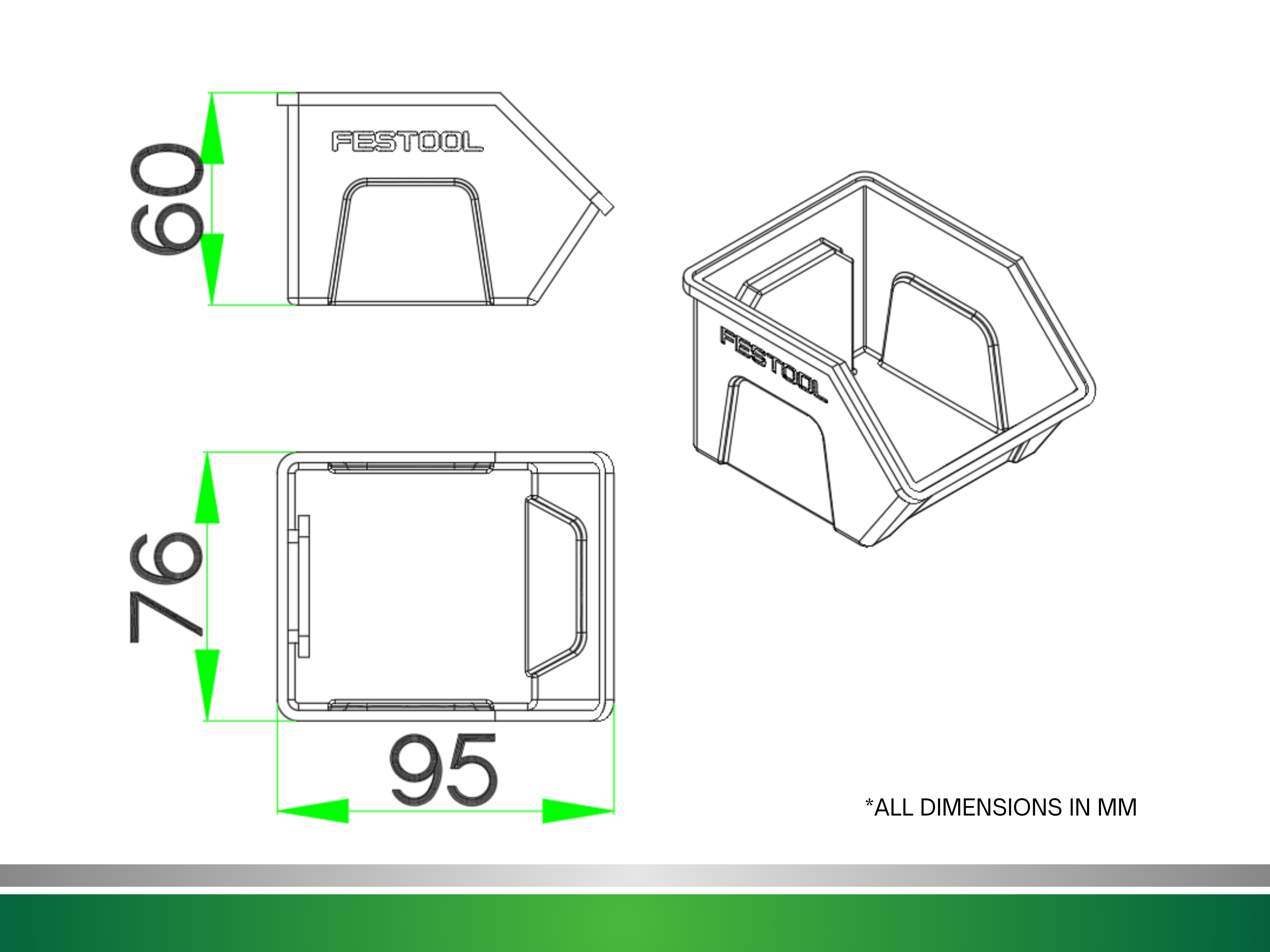 Miniatura 5 do modelo 3D Workbench Stackable Multi-purpose Storage Bins