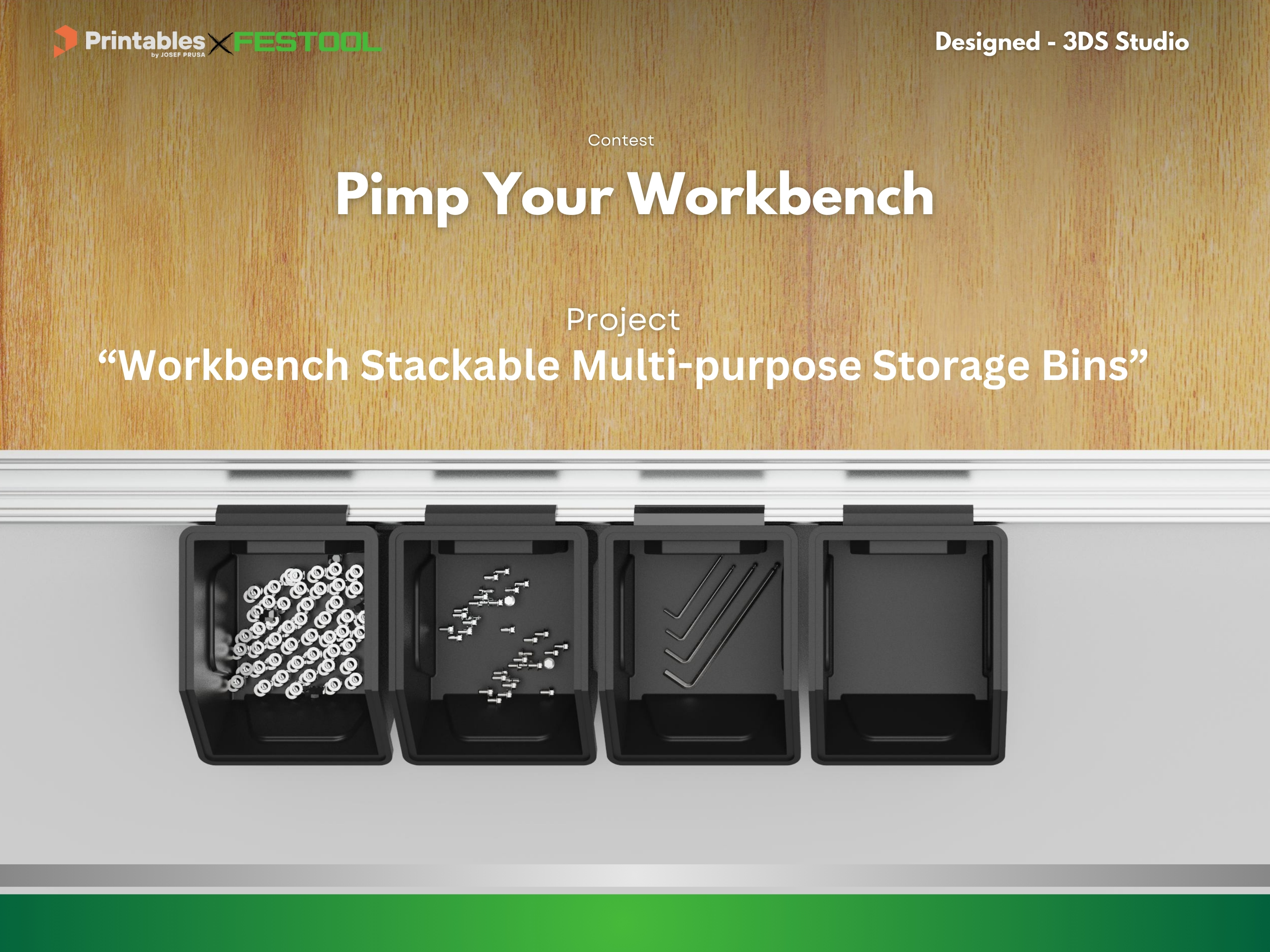 Miniatura 3 do modelo 3D Workbench Stackable Multi-purpose Storage Bins