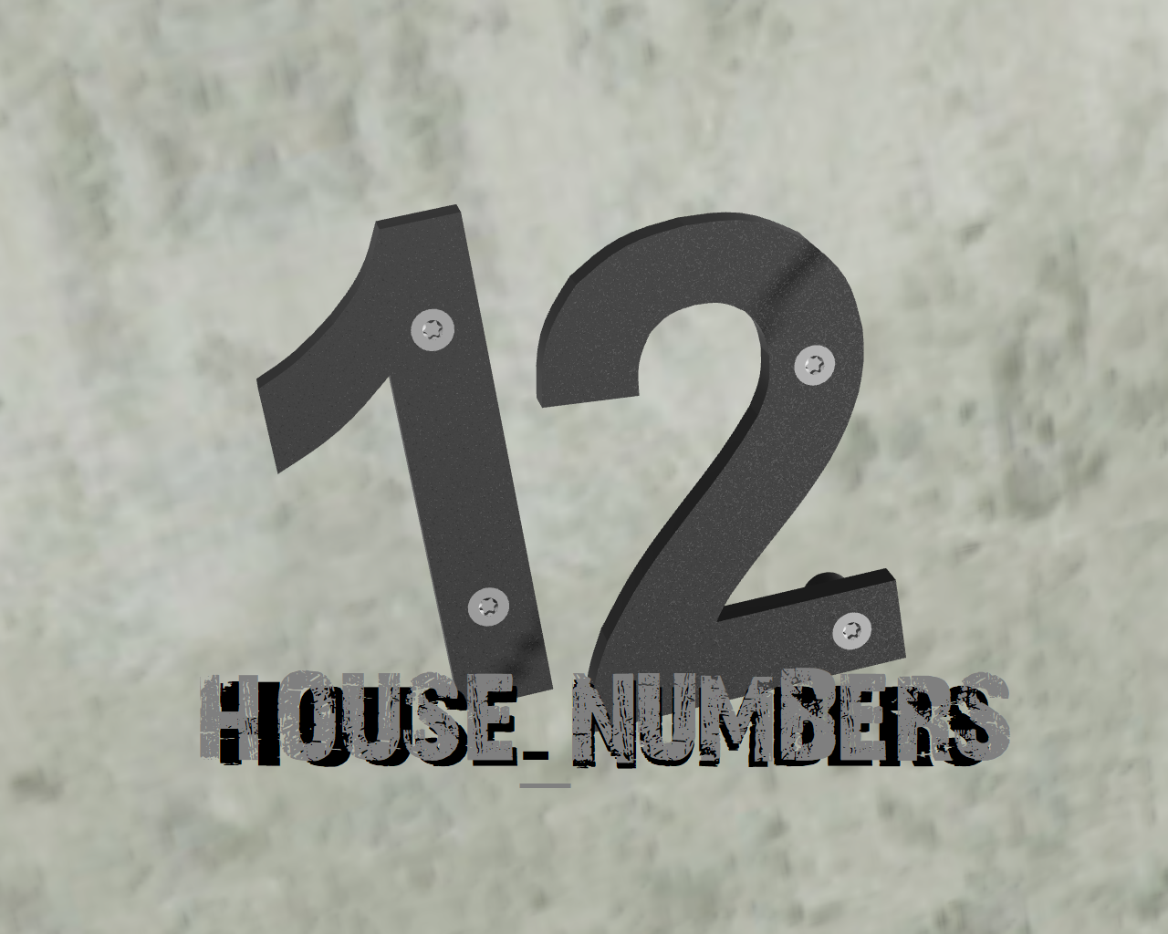 Hausnummern <> House-Numbers SIMPLE Print