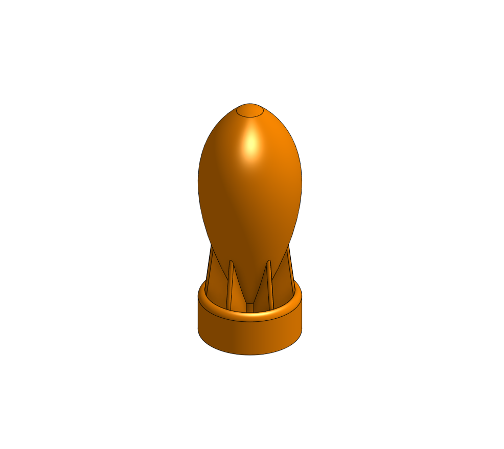 Fin Stabilized Air Cannon Projectile (23mm)