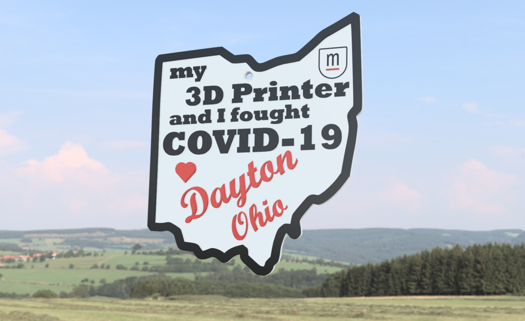 Dayton 3D Printing PPE Commemorative Plaque (MMU version available)