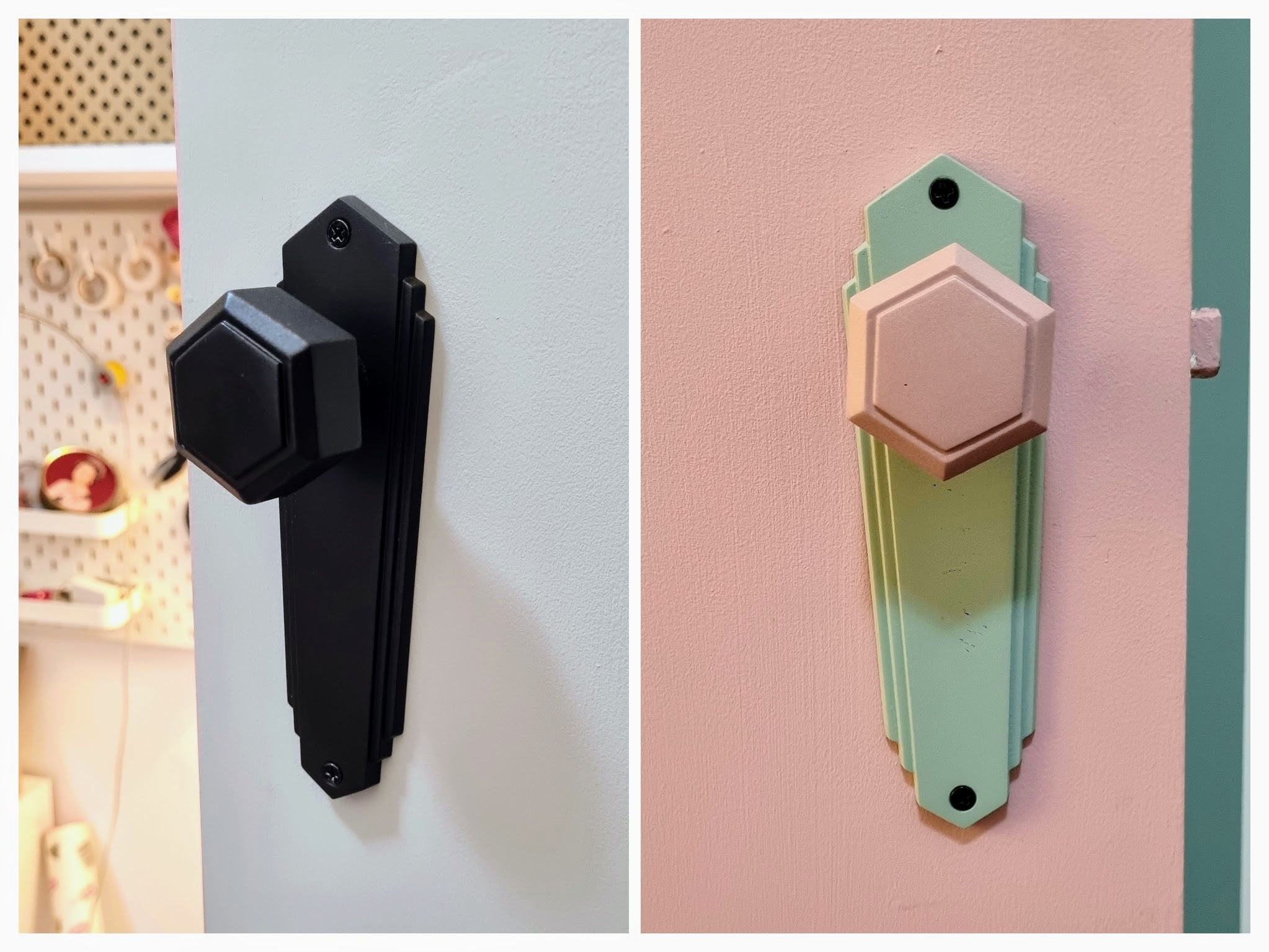 Art Deco Door Knob Backplate