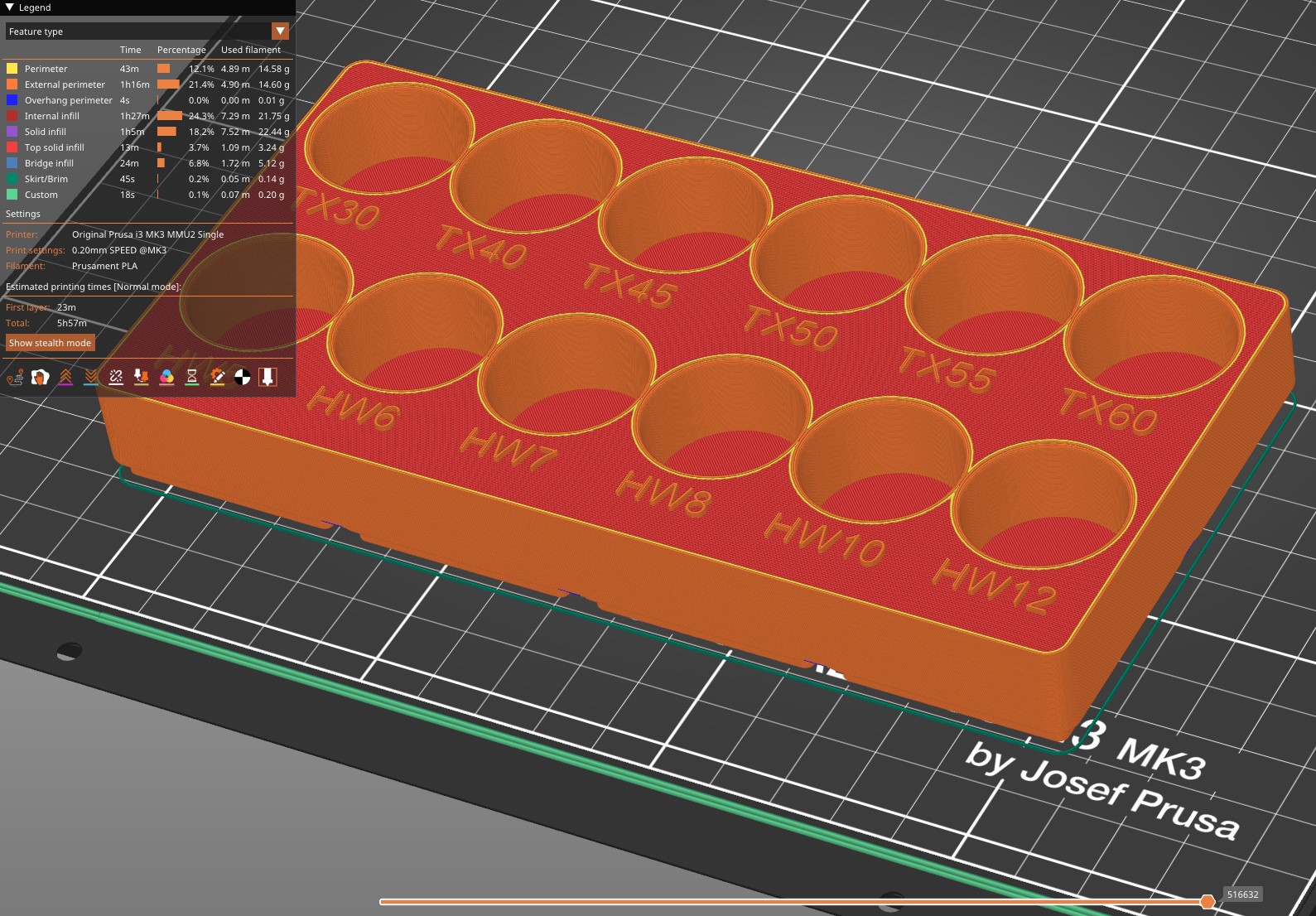 Miniatura 4 do modelo 3D gridfinity torx and allen socket holder bin