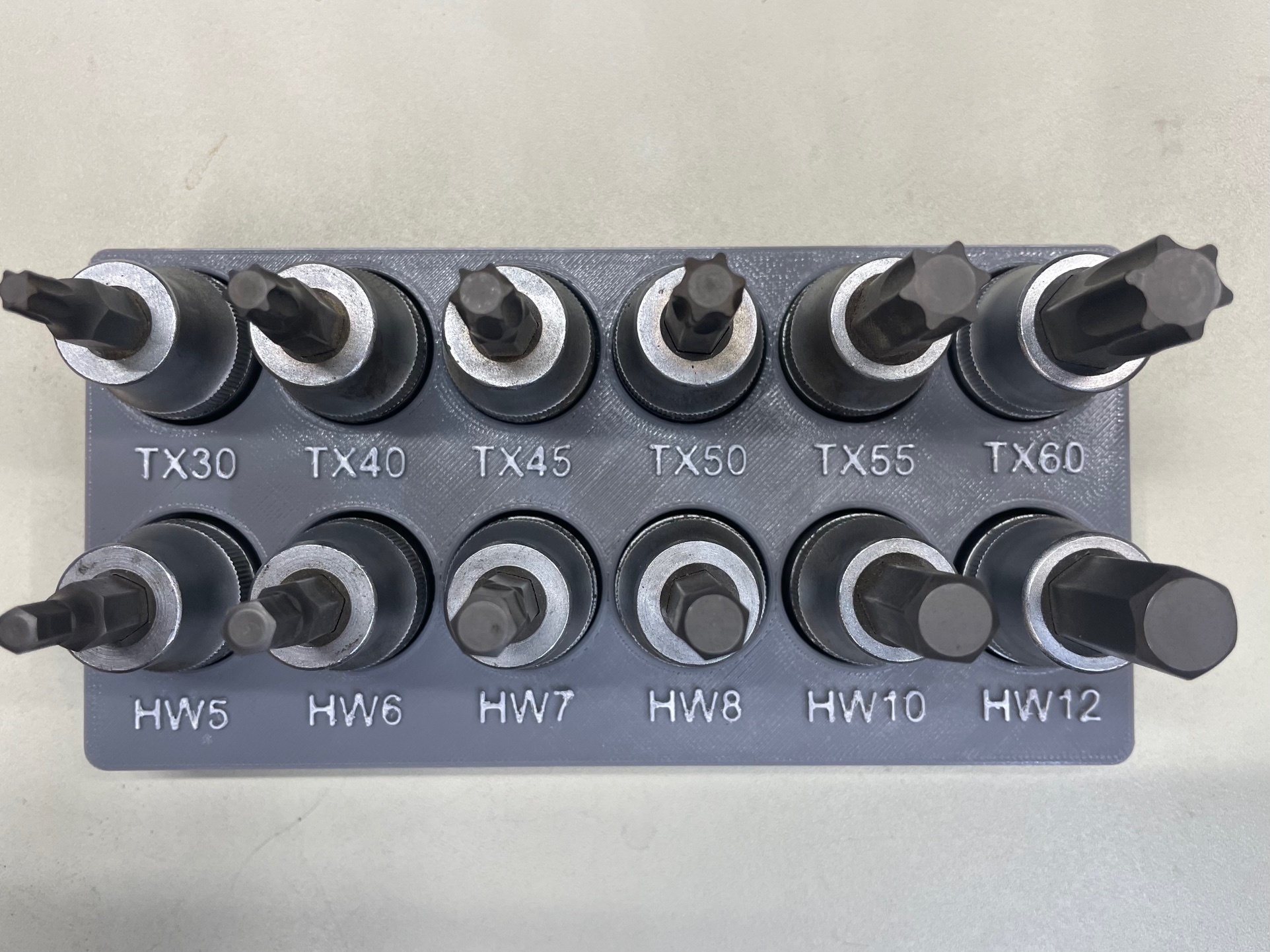 Miniatura 7 do modelo 3D gridfinity torx and allen socket holder bin