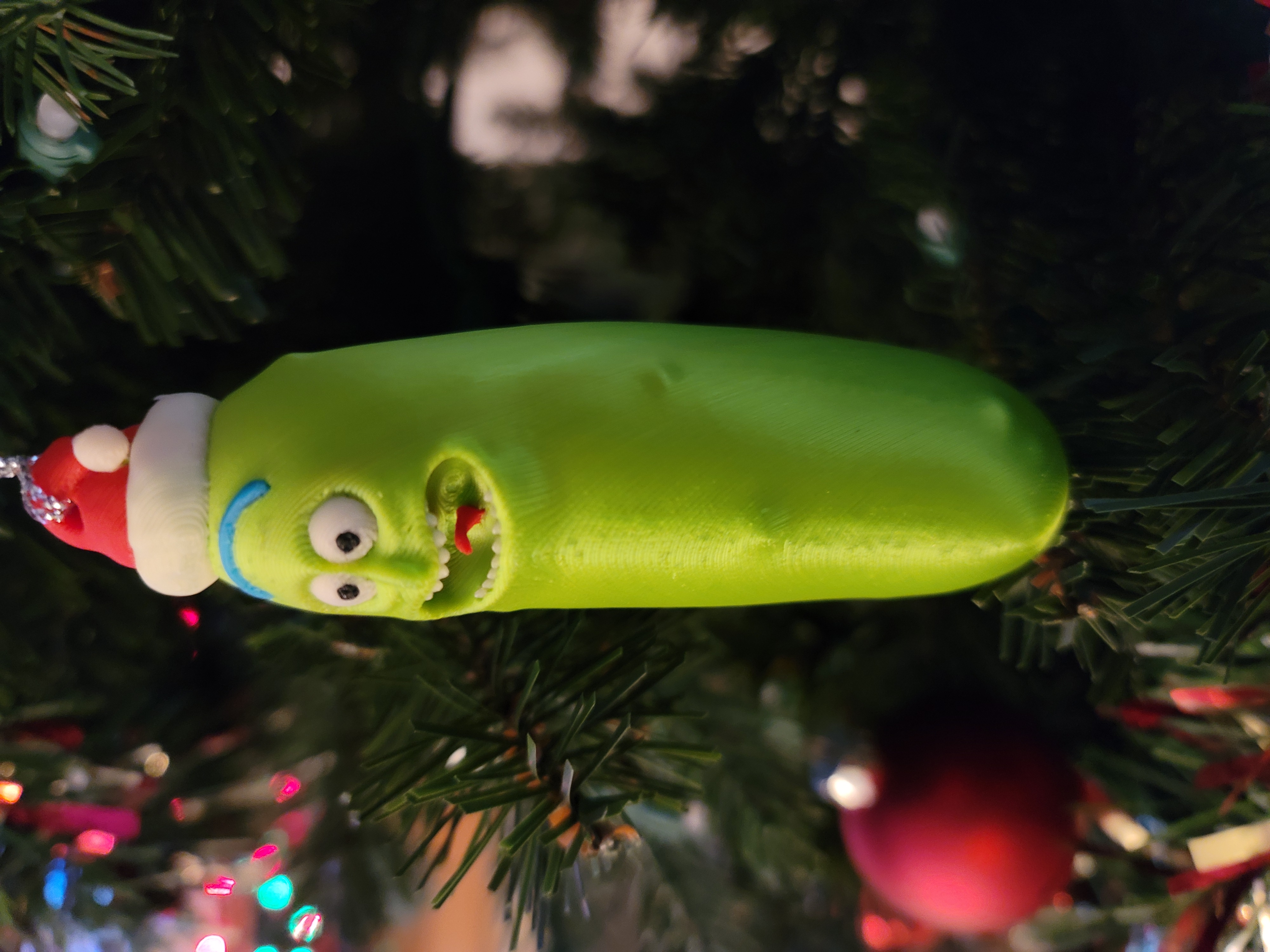 Pickle Rick Christmas Ornament - Multicolor Remix